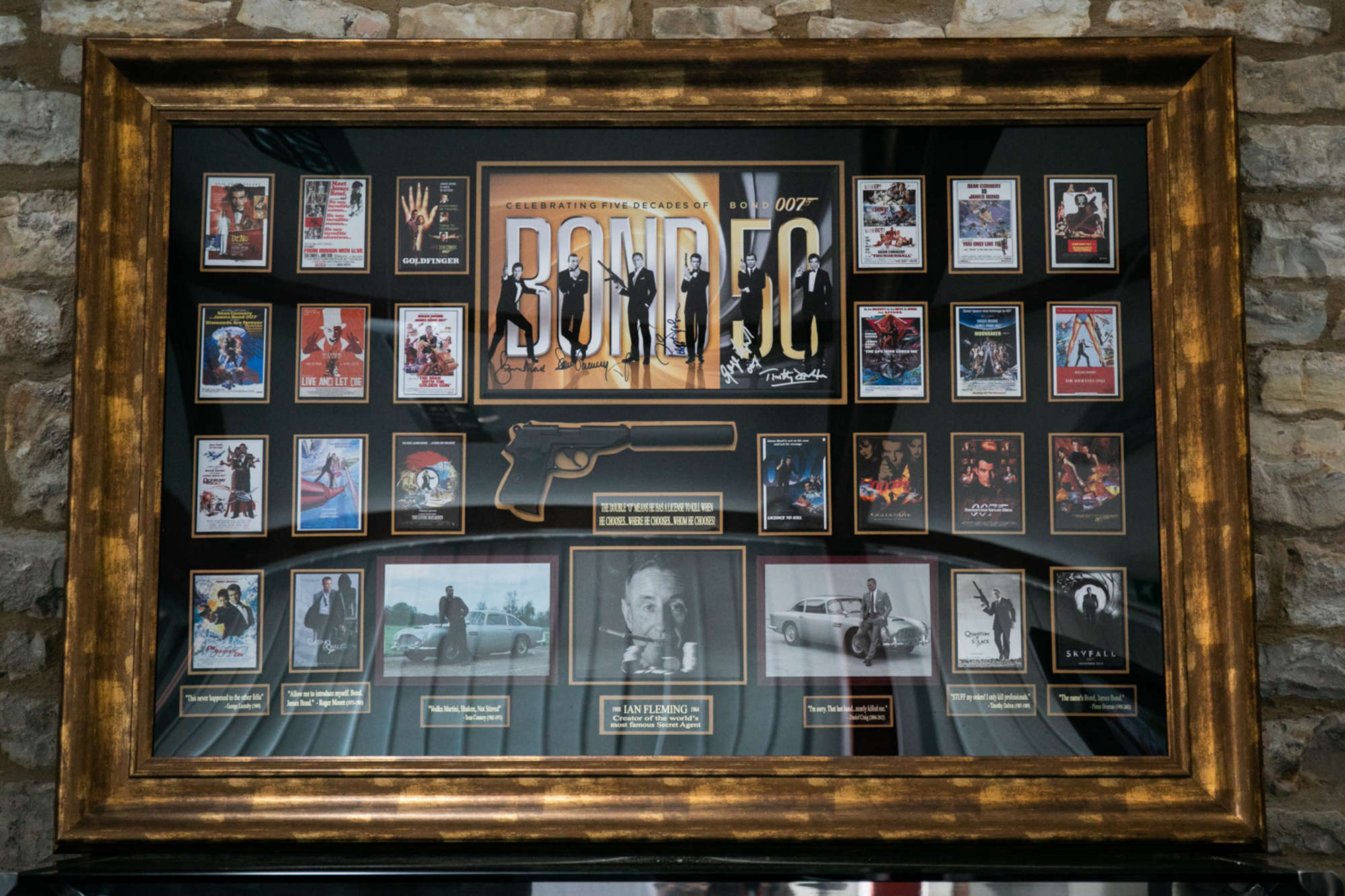 Unique James Bond wall art-Auction Lot