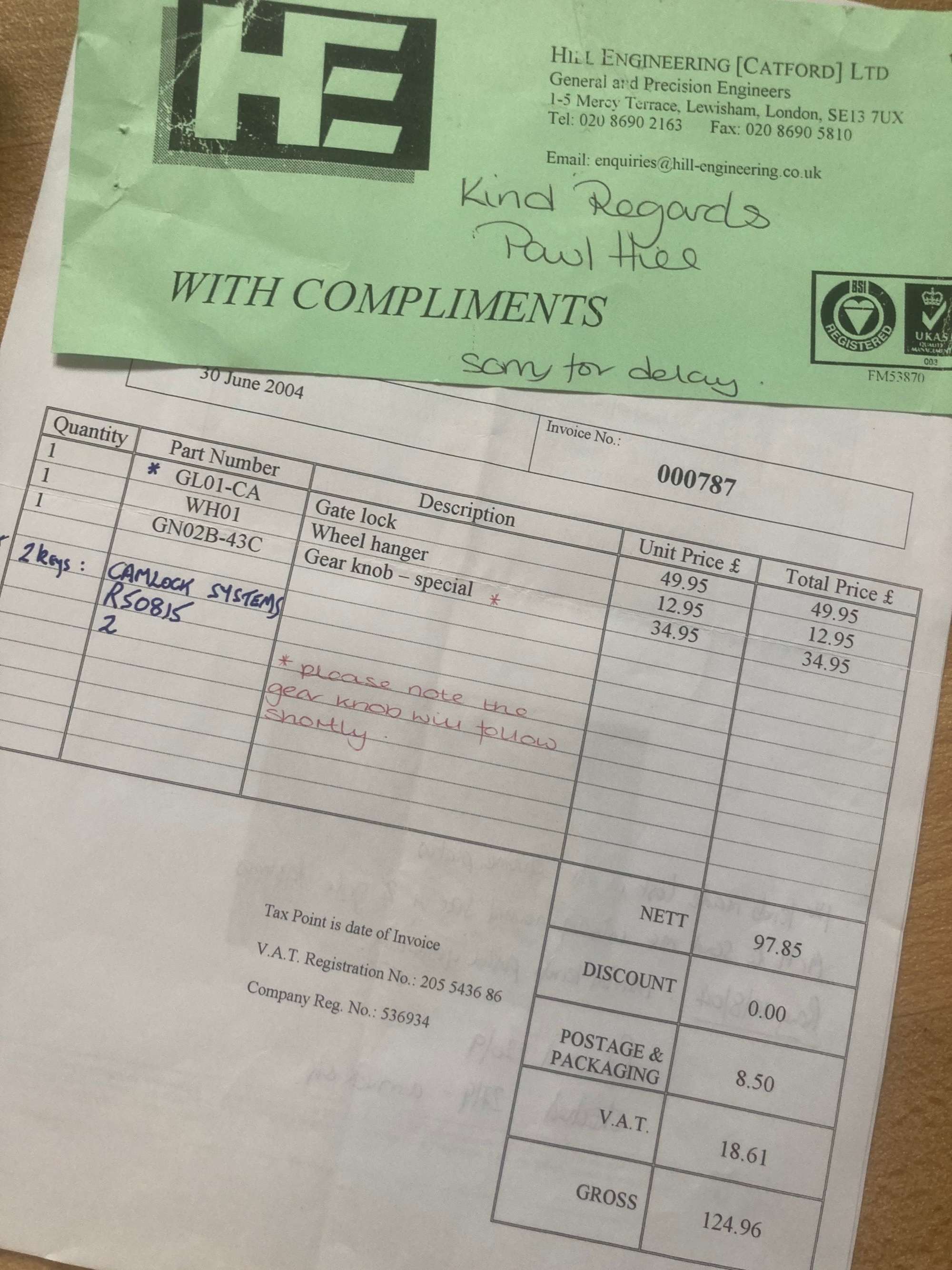 Items for a Ferrari 308 GT4-Sold