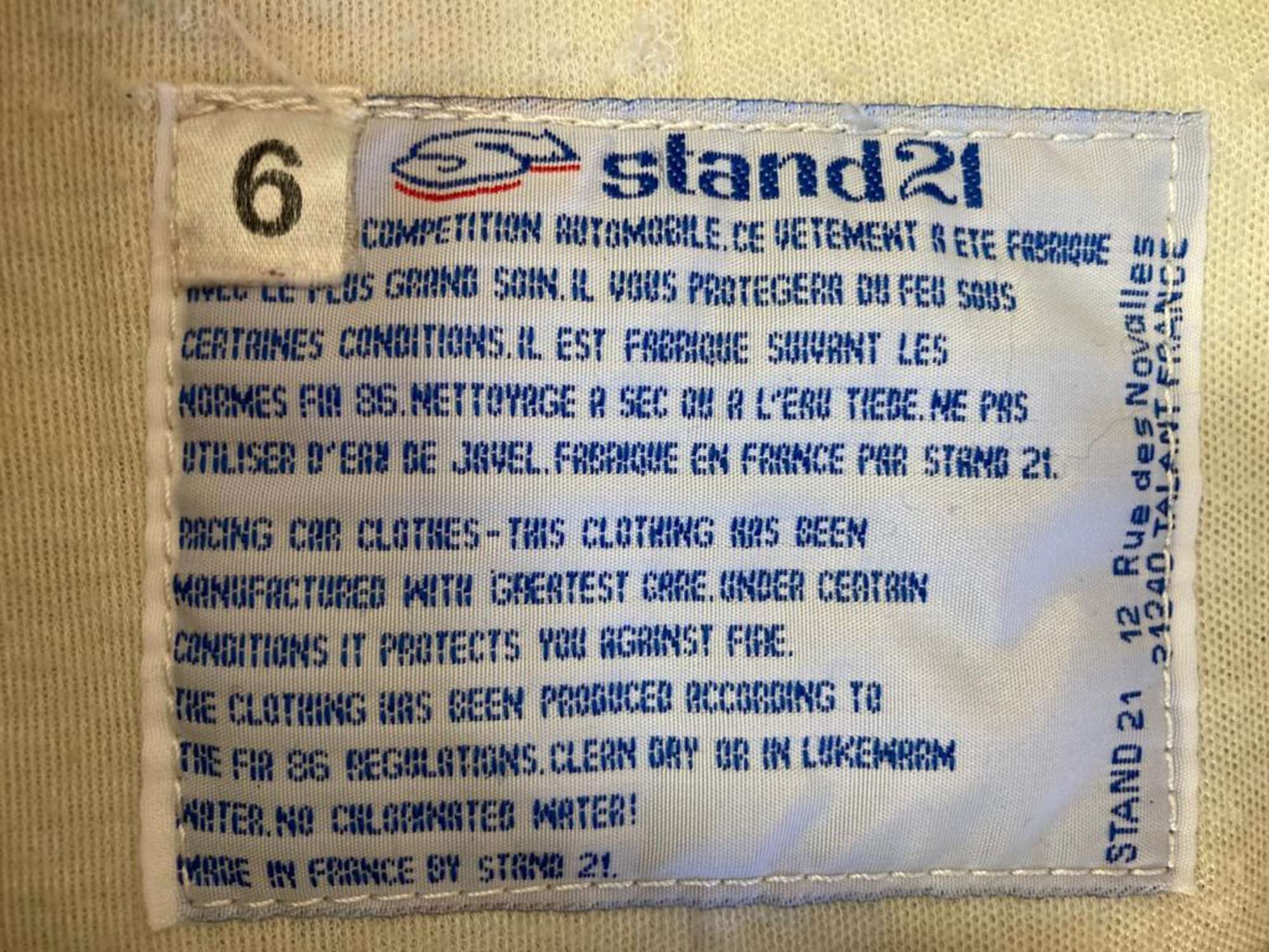 Used ‘Stand 21 Racewear’ of France -Auction Lot