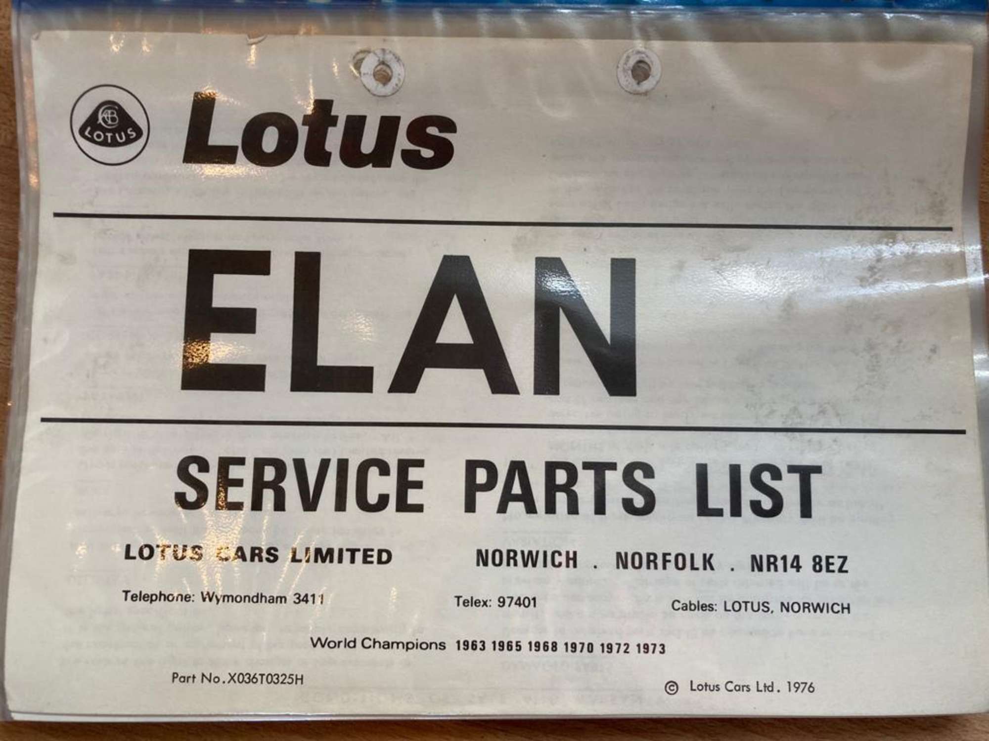 Numerous Lotus manuals and key-rings-Sold