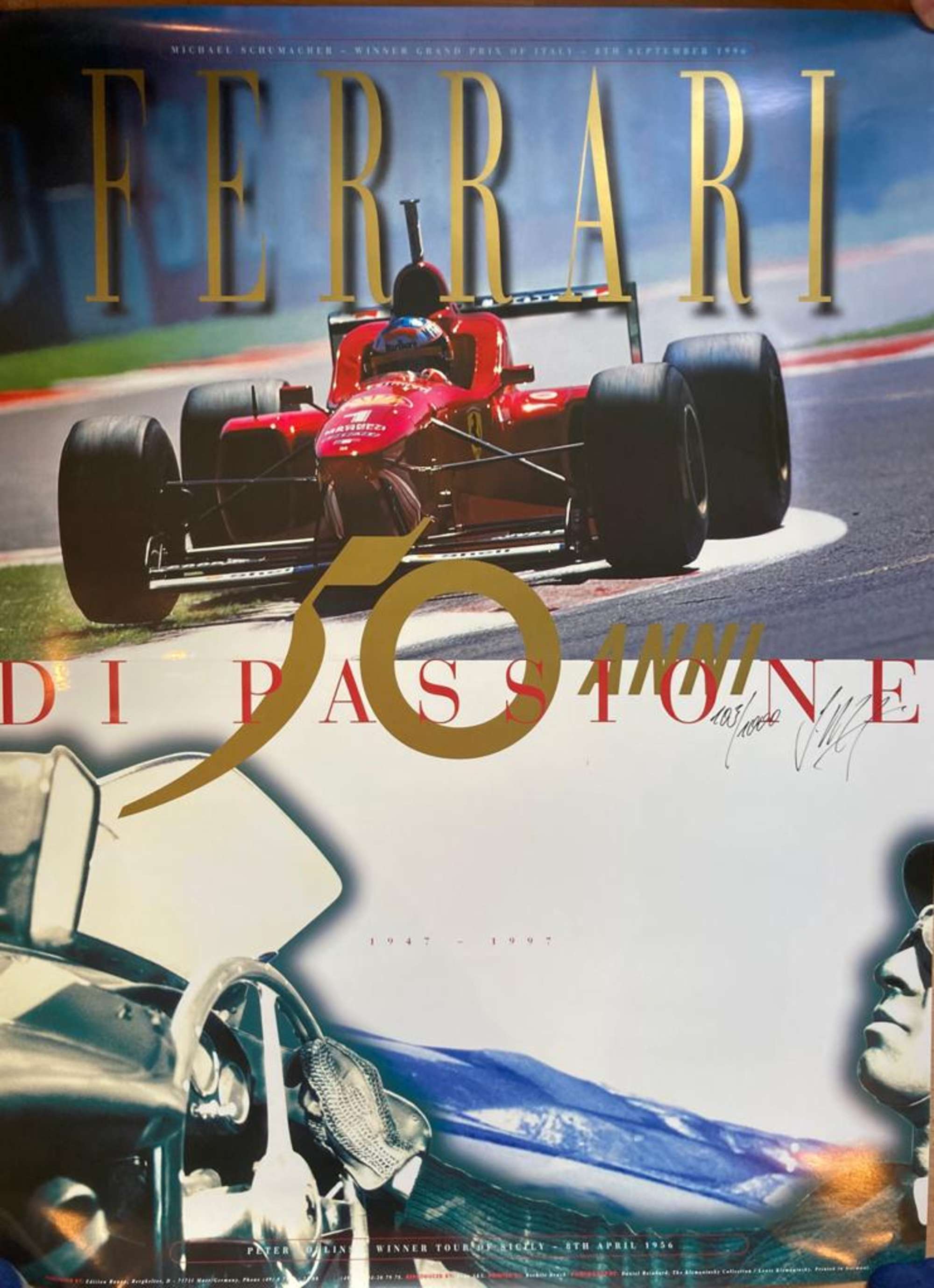 1997 ‘Raupp Edition’ Ferrari 50th anniversary poster -Sold