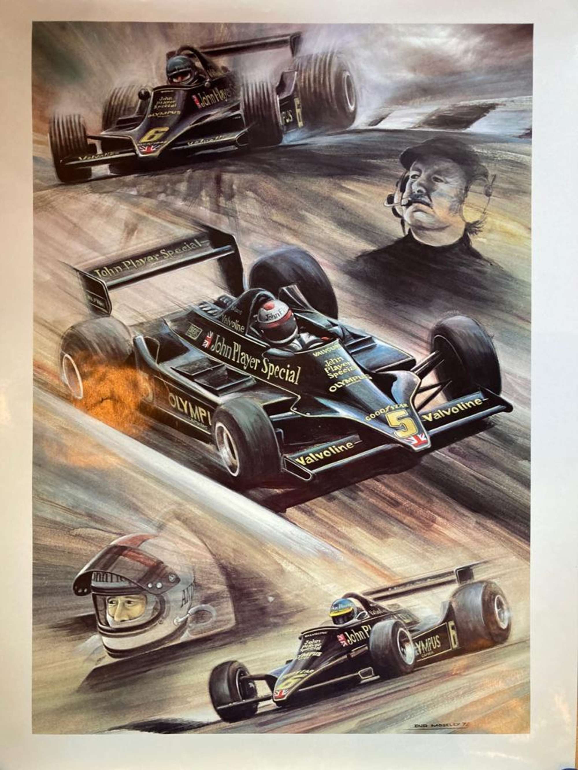 Poster of JPS Lotus done by Dud Moseley 1978-Sold