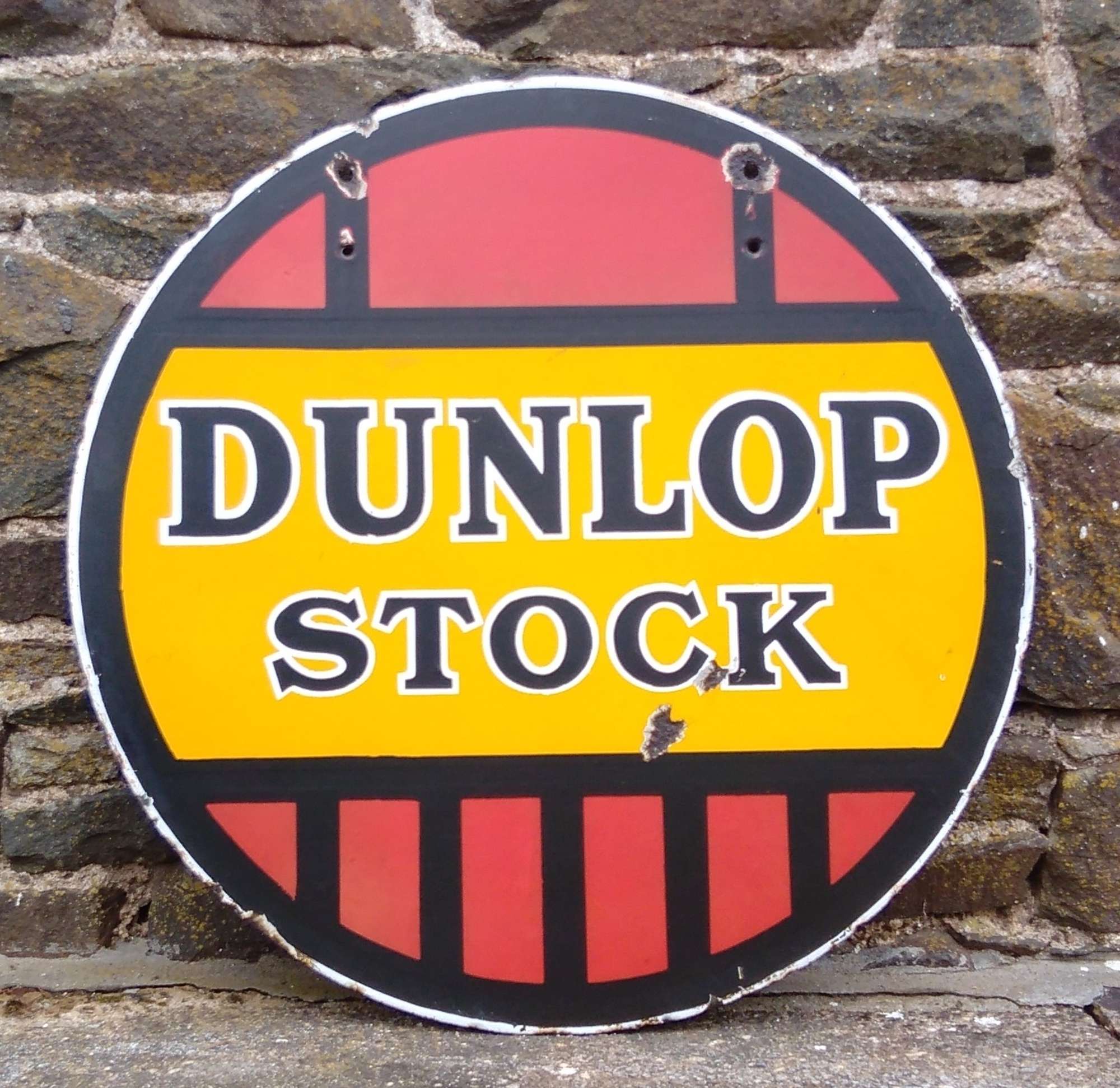 'Dunlop Stock' enamel sign-Sold