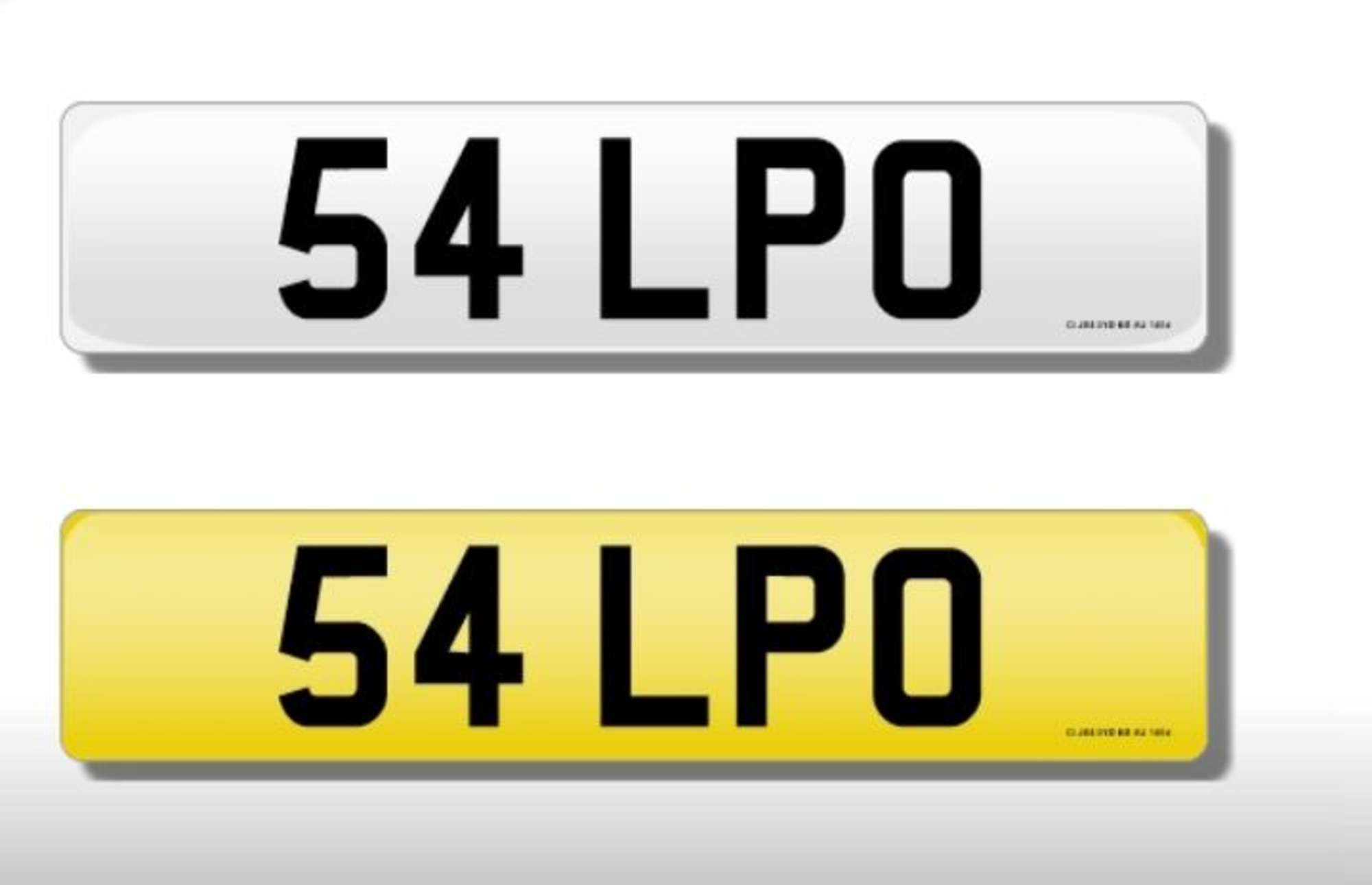 Cherished number plate 54 LPO-Auction Lot