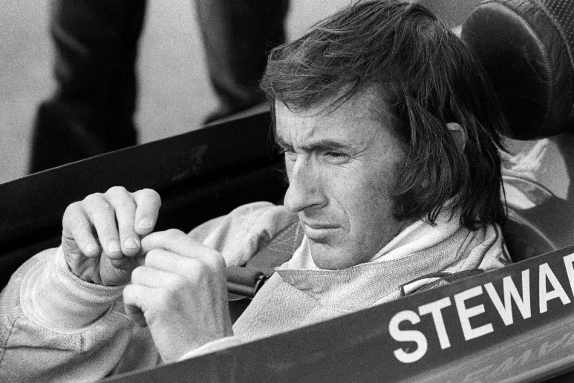 Sir Jackie Stewart OBE signed mounted photo-Sold