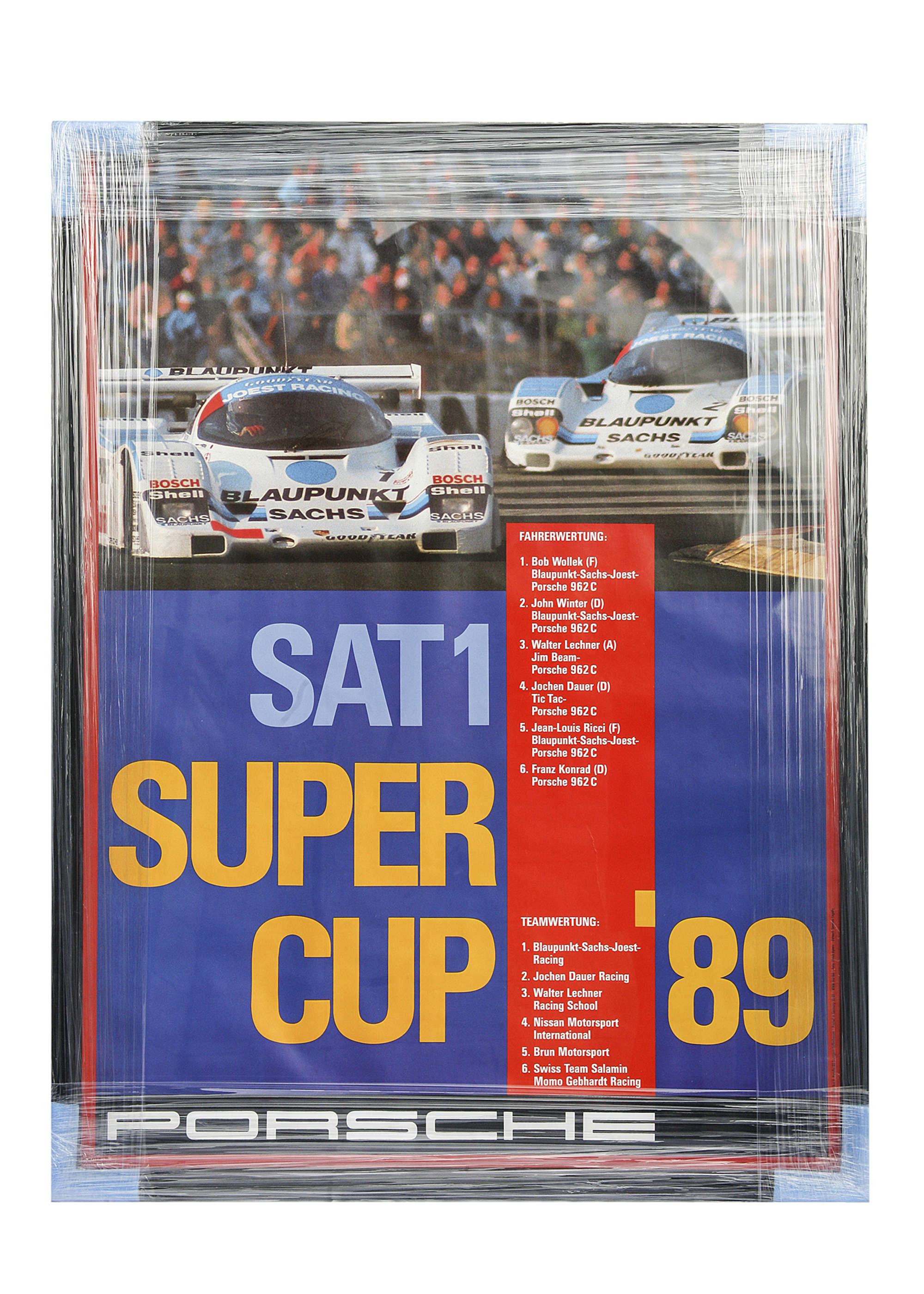 Porsche Super Cup 1989 framed poster-Auction Lot