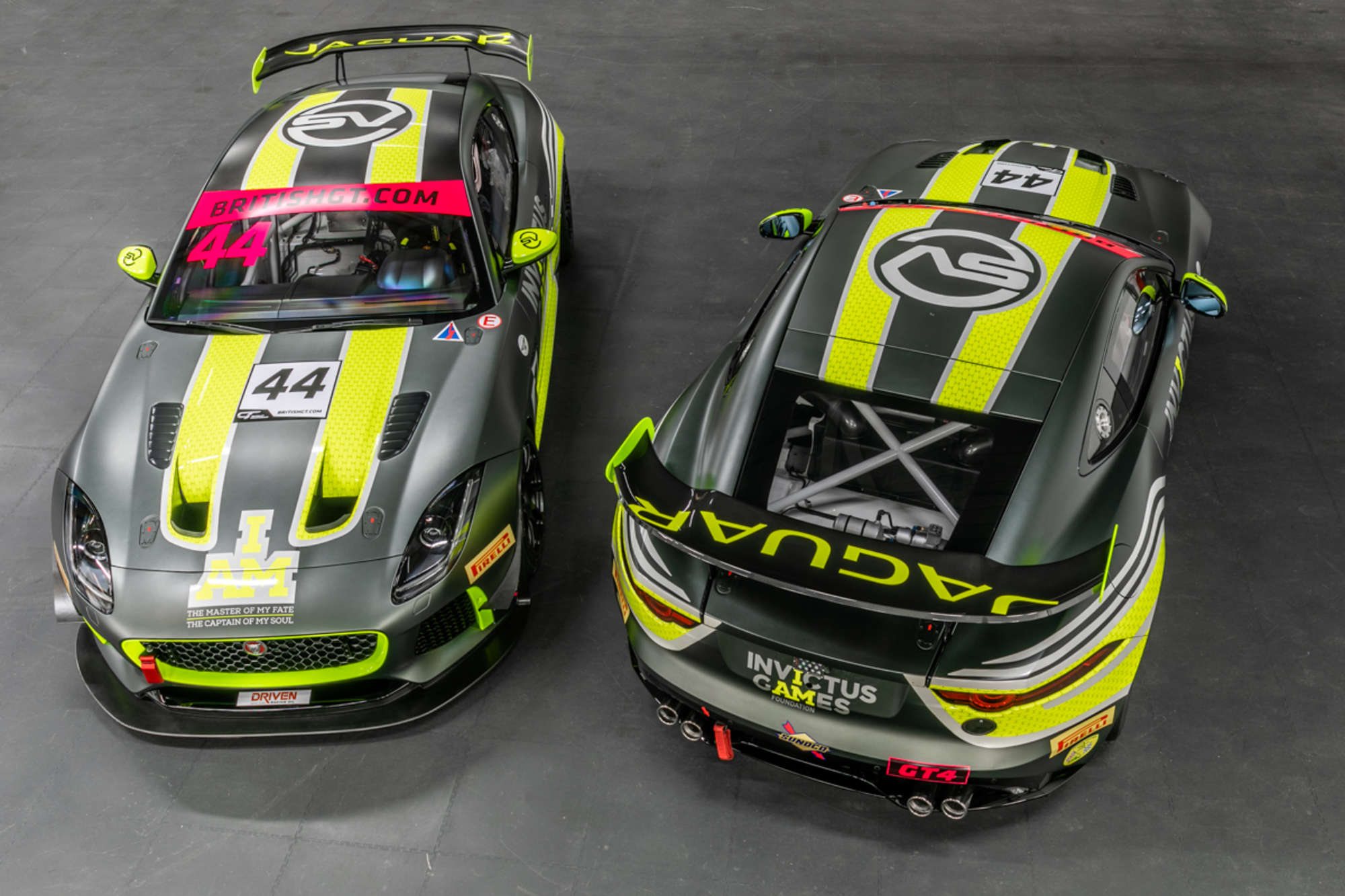 A pair of Jaguar F-Type SVR GT4 Race Cars and spares package-Sold