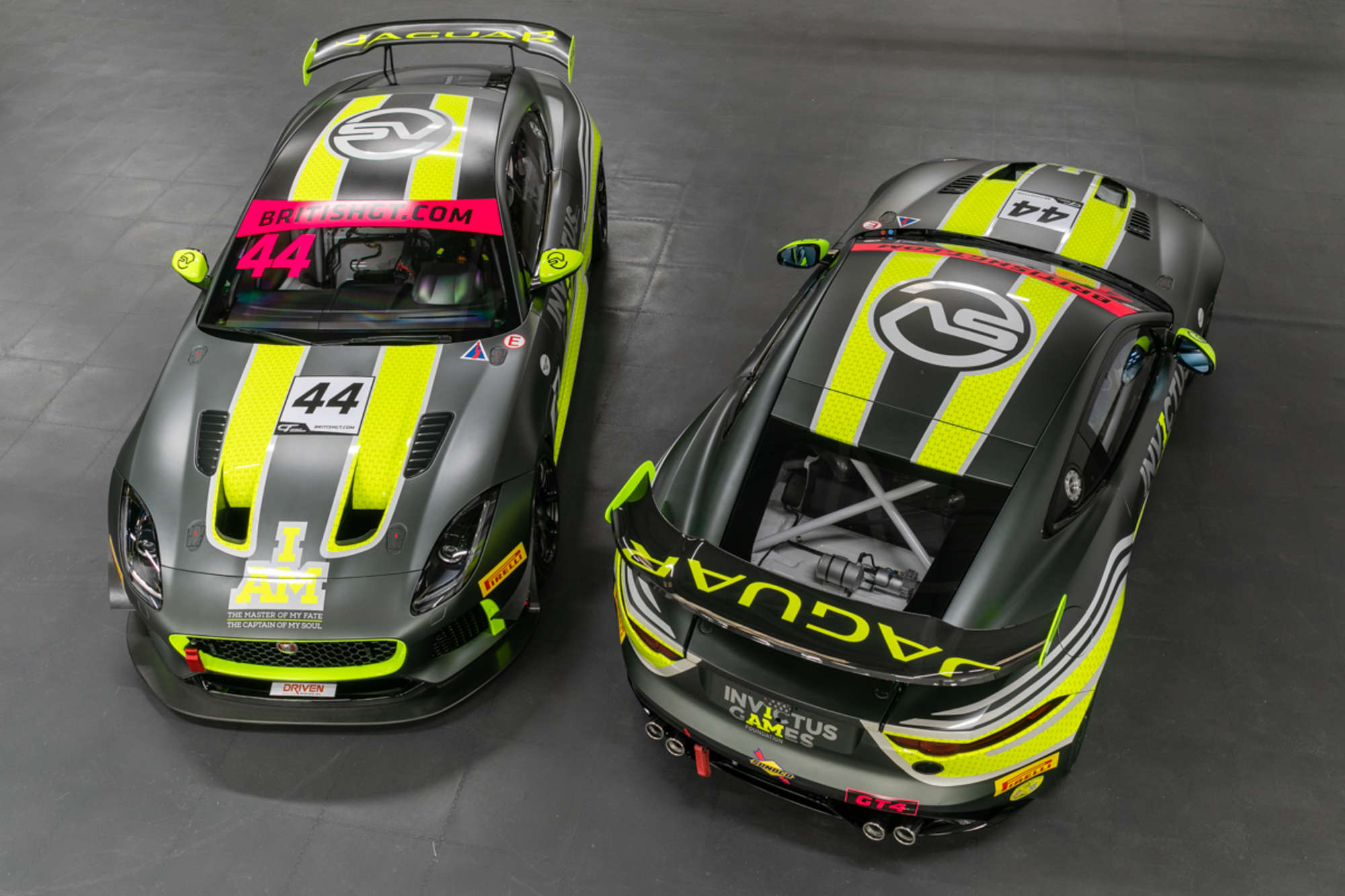 A pair of Jaguar F-Type SVR GT4 Race Cars and spares package-Sold