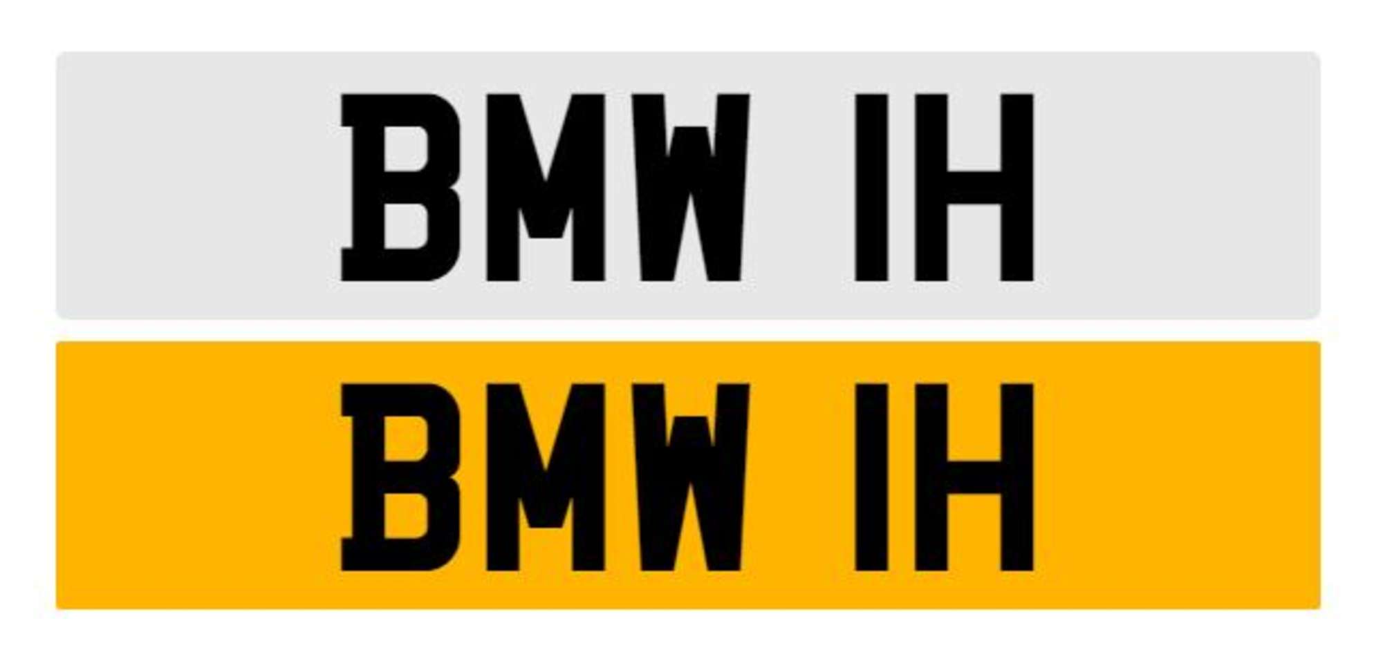 Registration number BMW 1H  on Retention certificate-Auction Lot