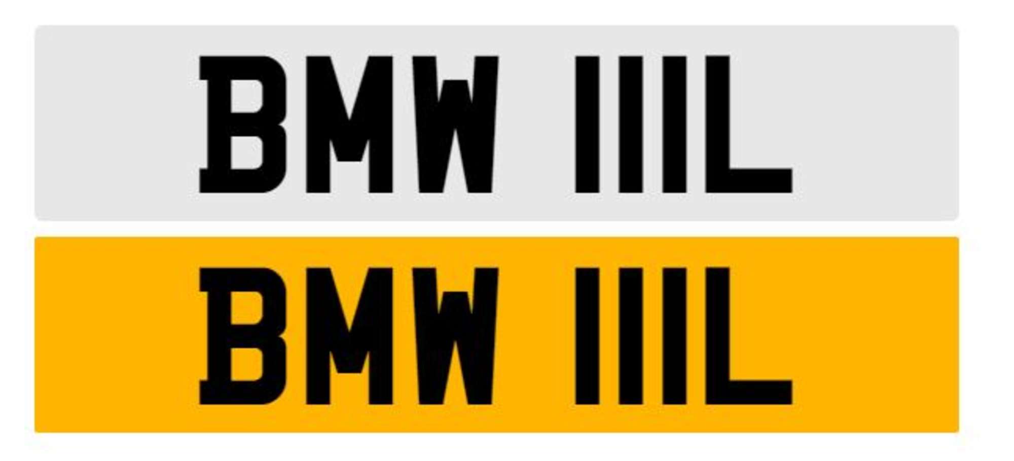 Registration number BMW 111L  on Retention certificate-Sold