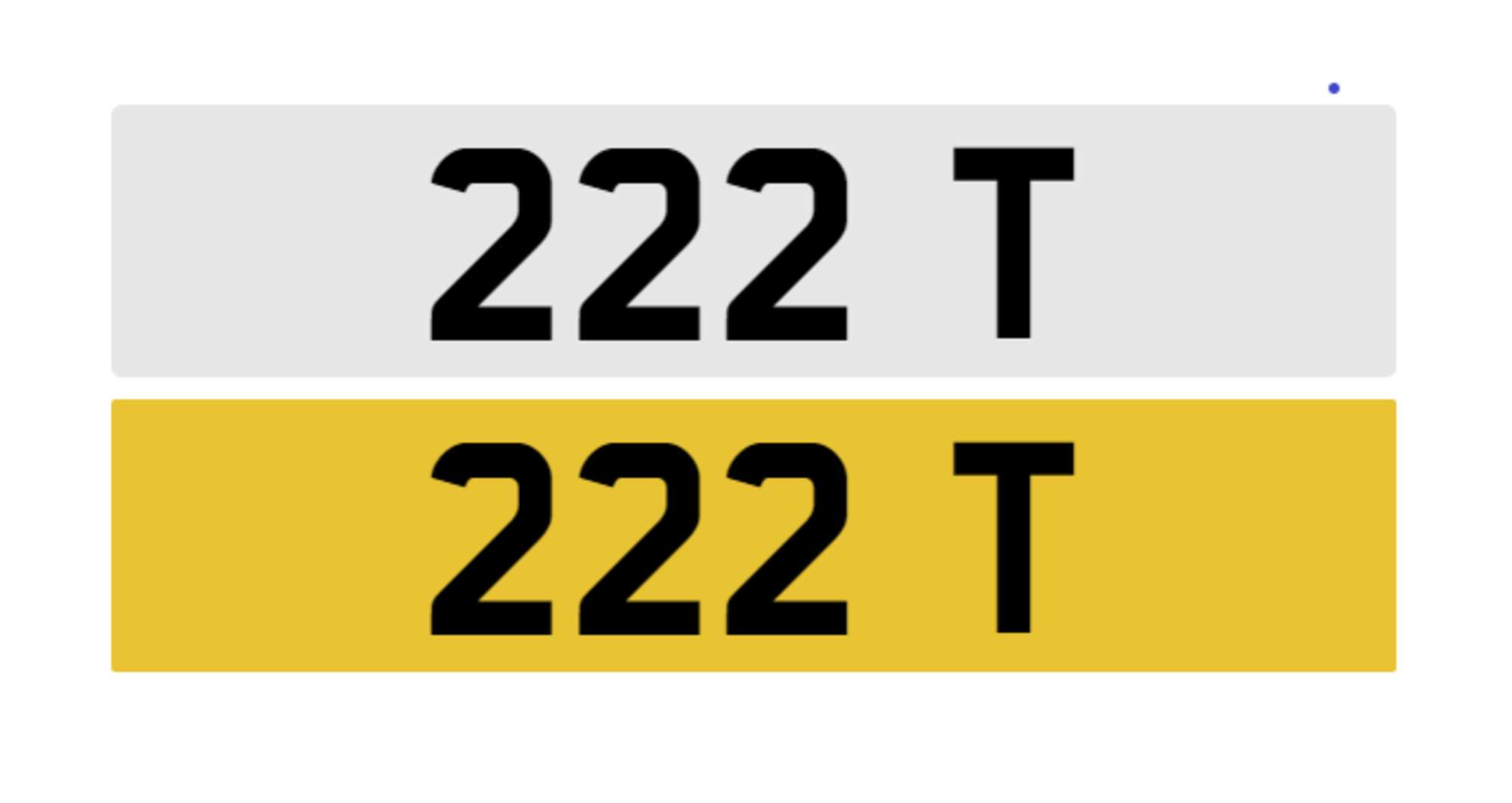 Registration number 222 T-Auction Lot