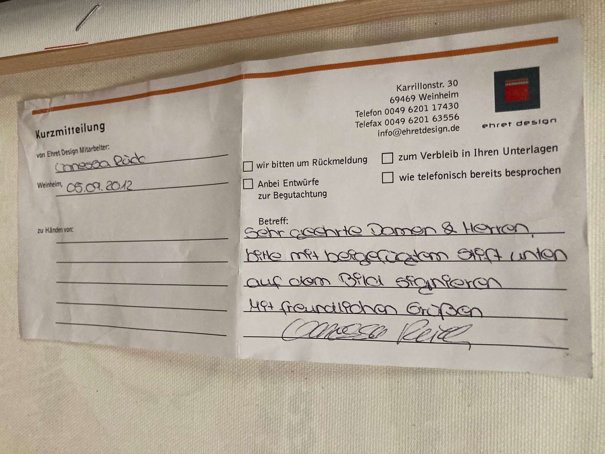 Painting of Porsche 917 at Le Mans in 1970 by Uli Ehret-Sold