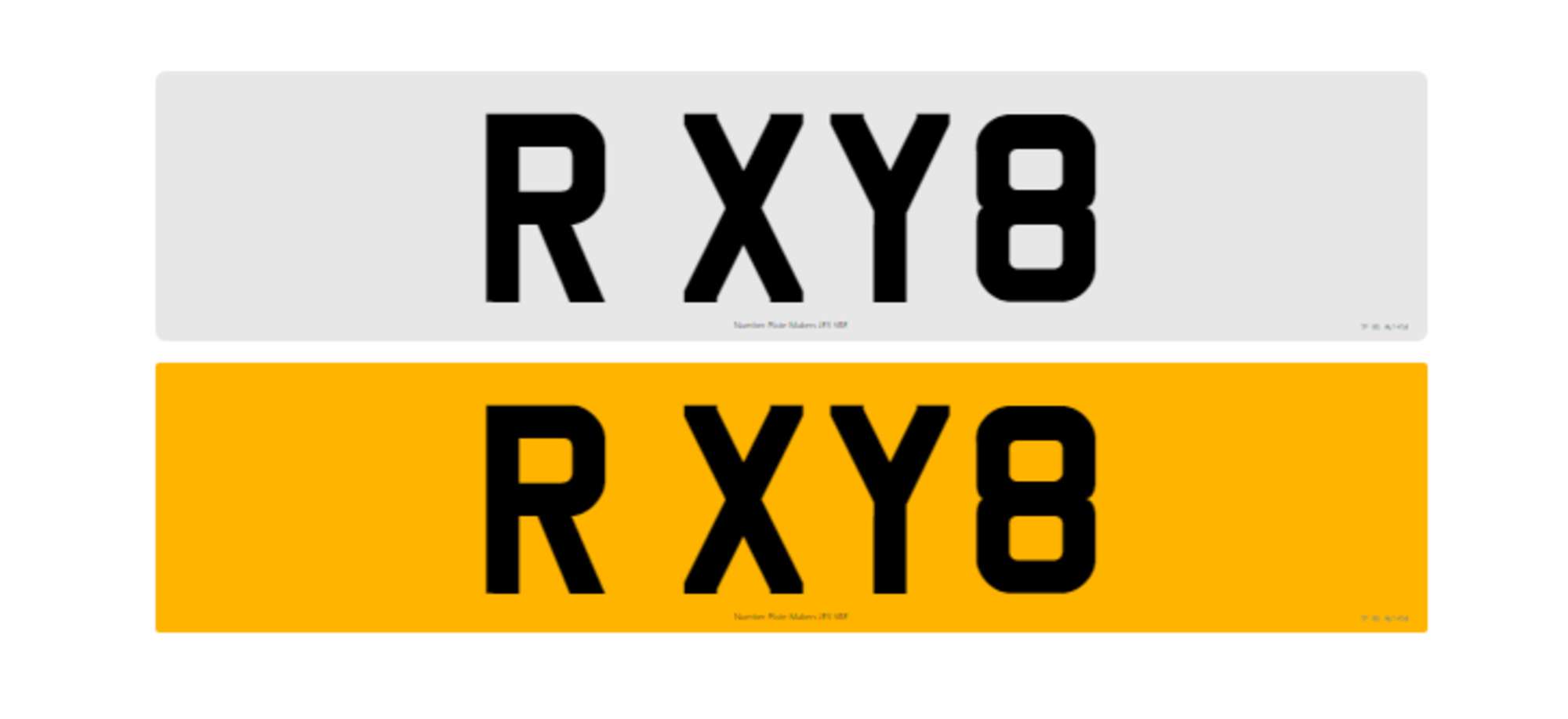 Registration Number RXY 8 on retention certificate -Auction Lot