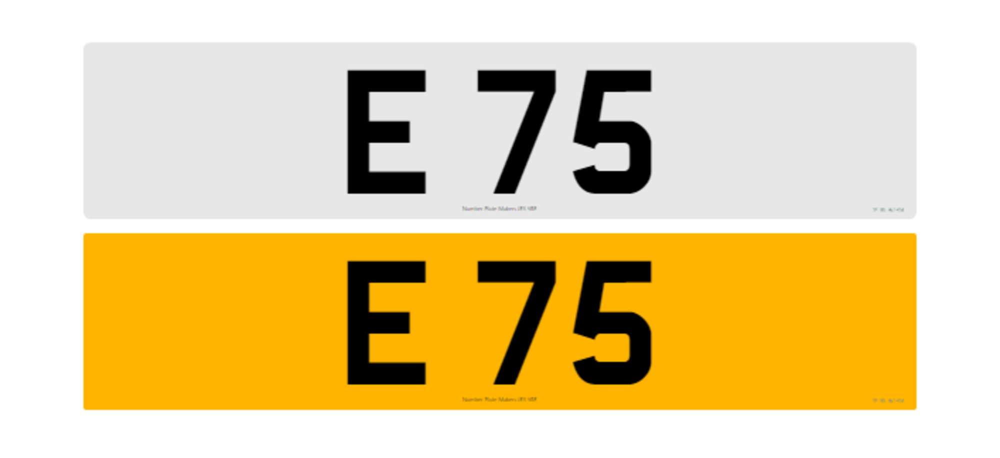 Registration E 75 on retention certificate -Sold