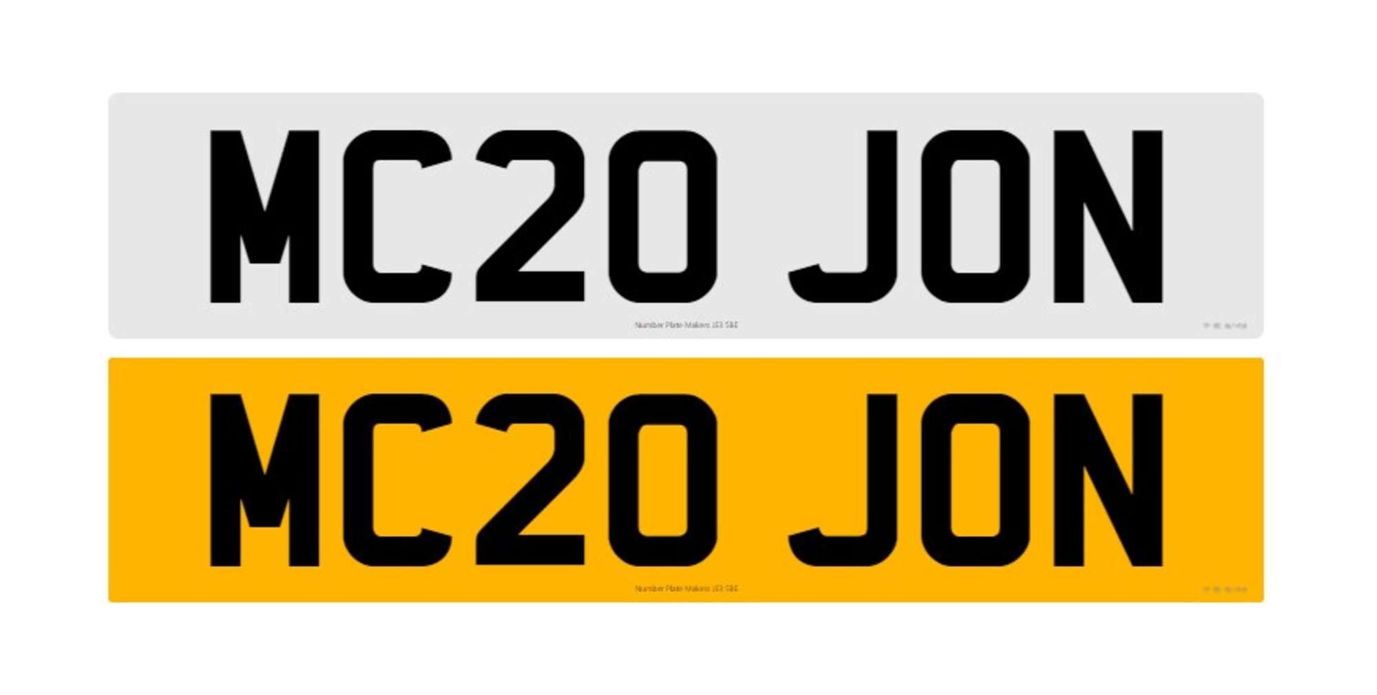 Registration Number MC20 JON-Auction Lot