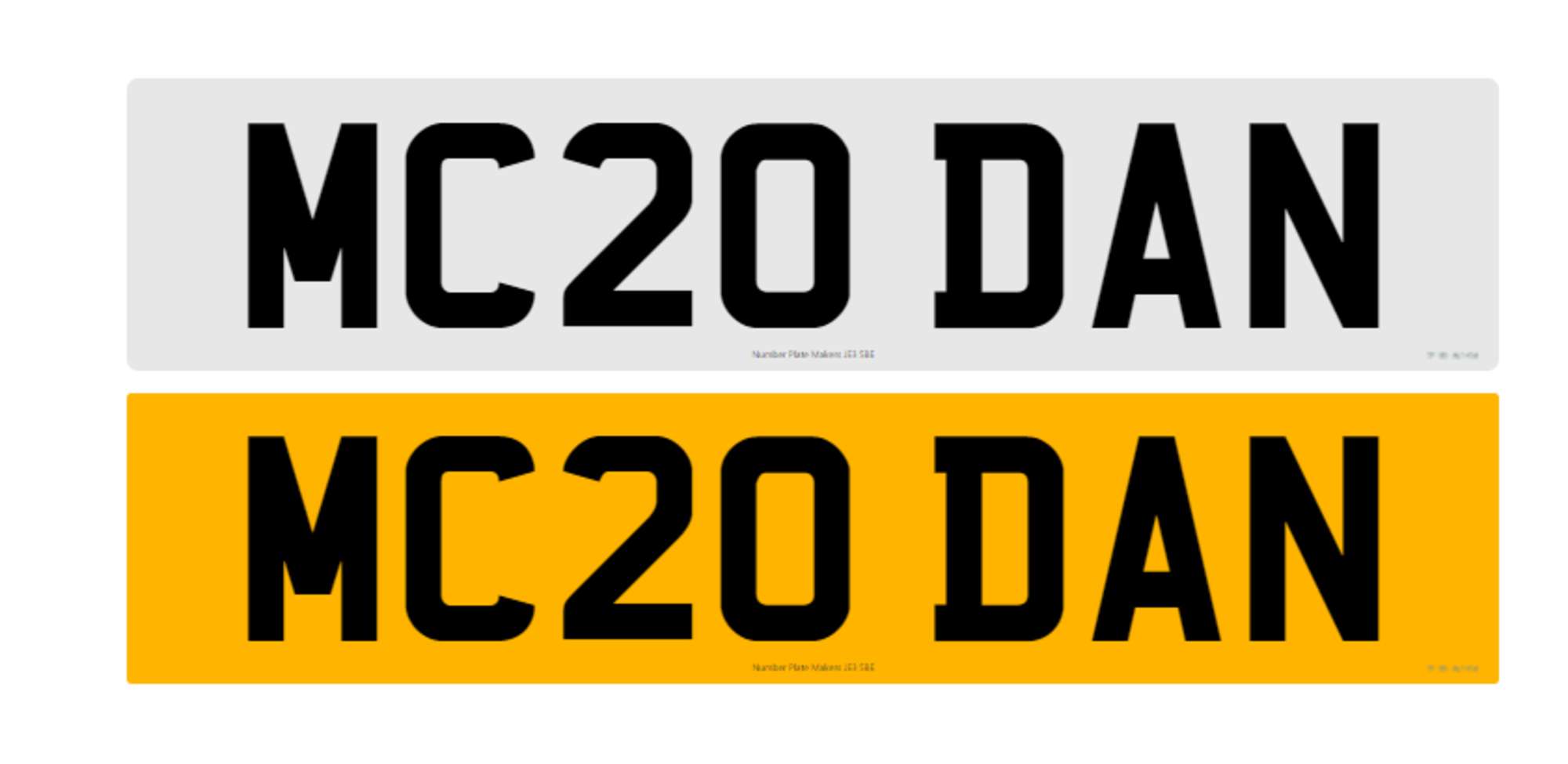 Registration Number MC20 DAN-Auction Lot