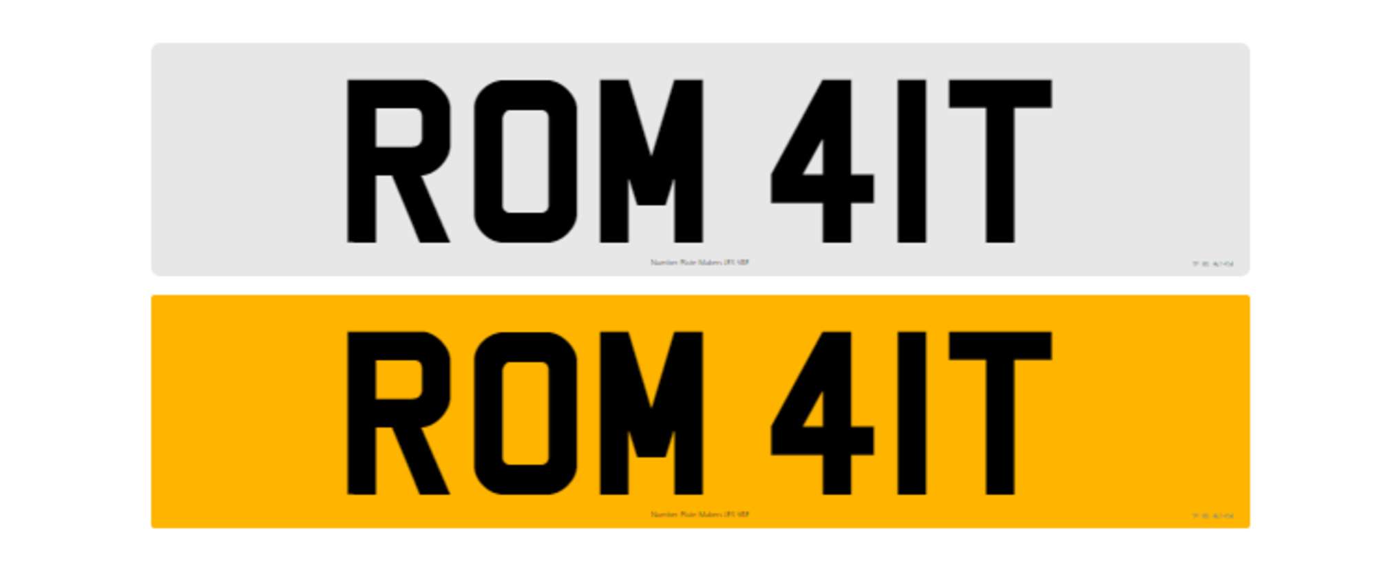 Registration  ROM 41T on retention certificate -Auction Lot