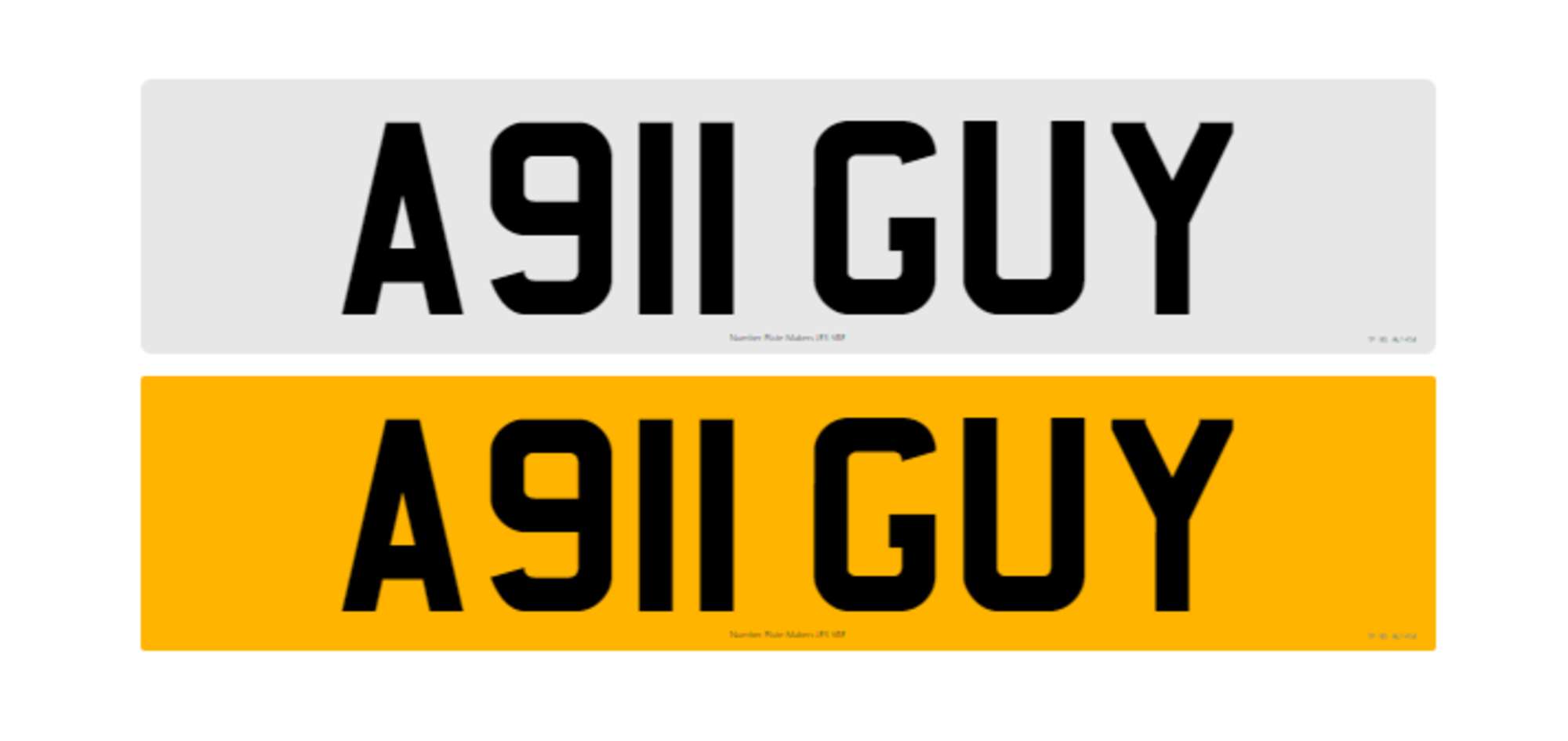 Registration Number A911 GUY-Sold