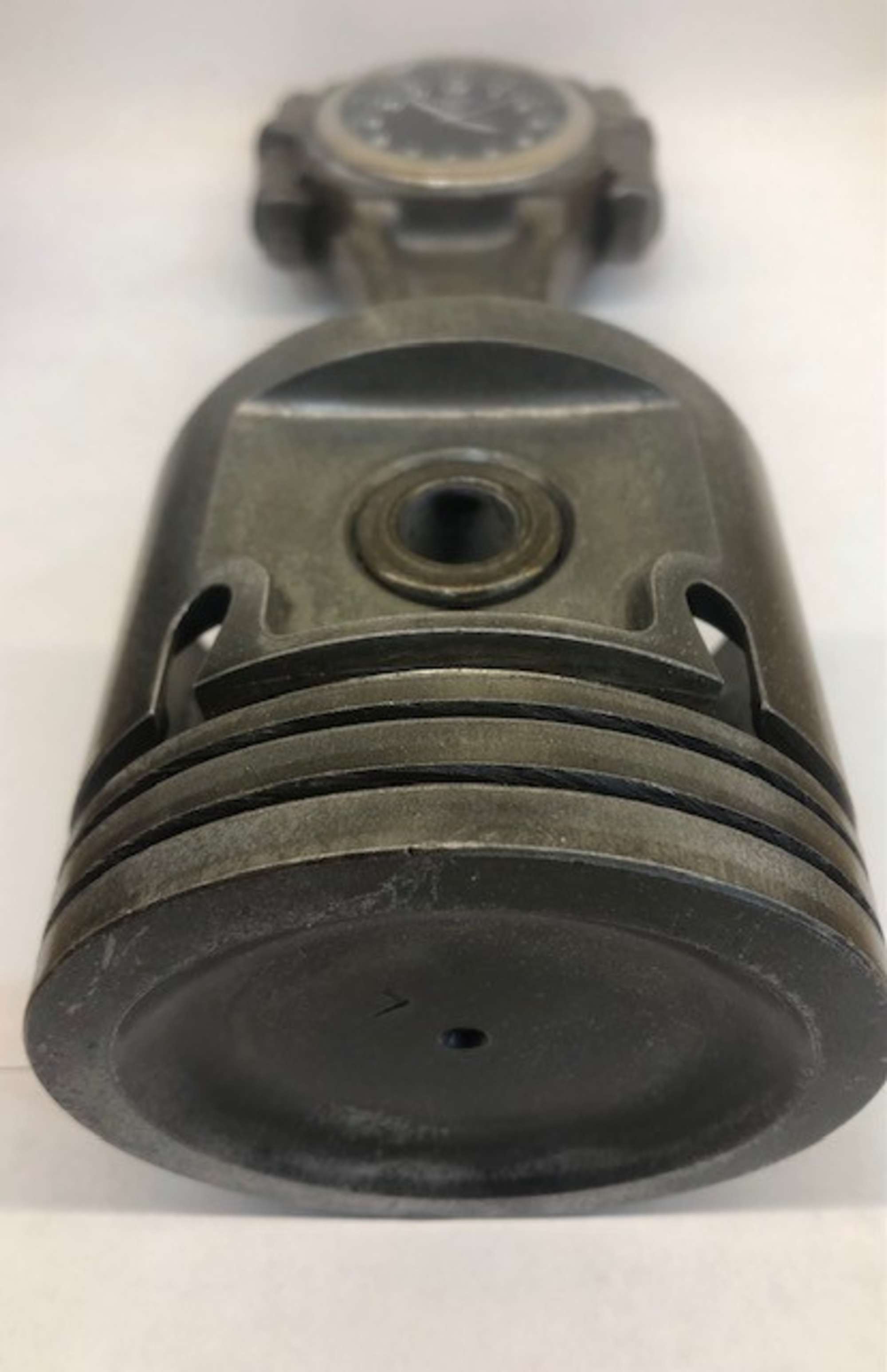 A piston clock desk piece formed from a Land Rover V8 piston-Sold