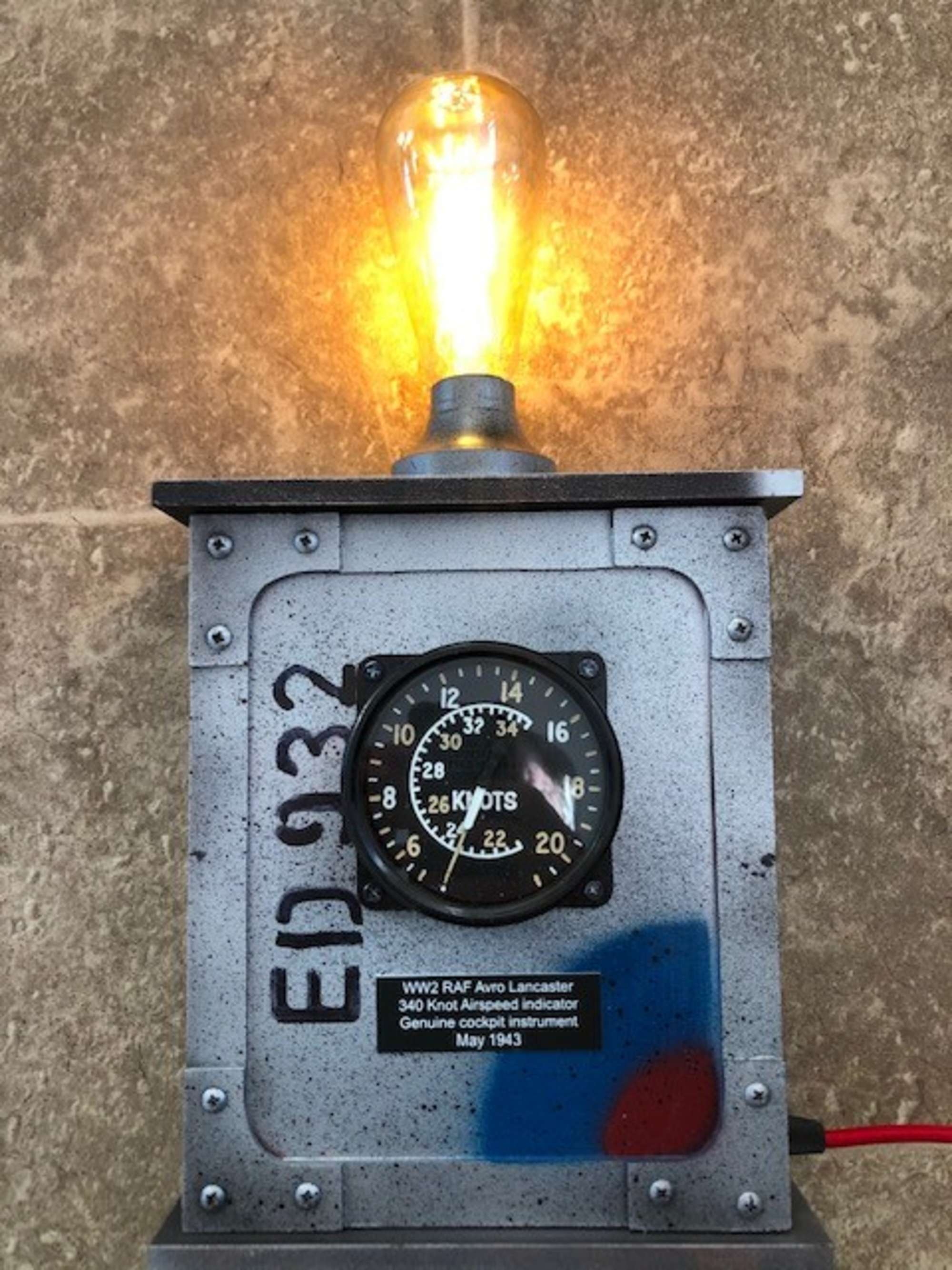 RAF-Themed Contemporary Table Lamp -Sold