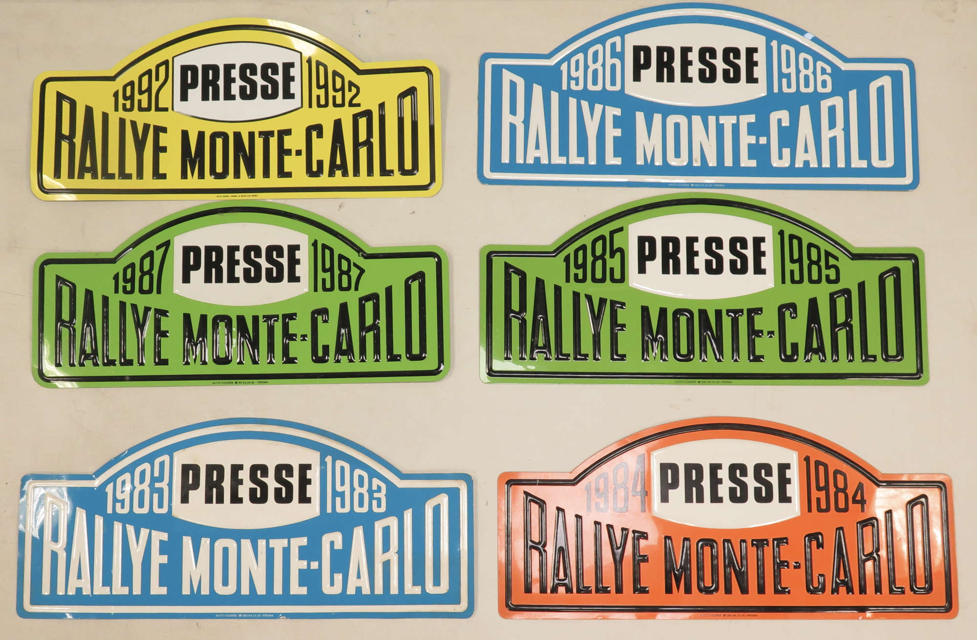 12 Original Metal  Rallye Monte-Carlo Press Plates -Sold