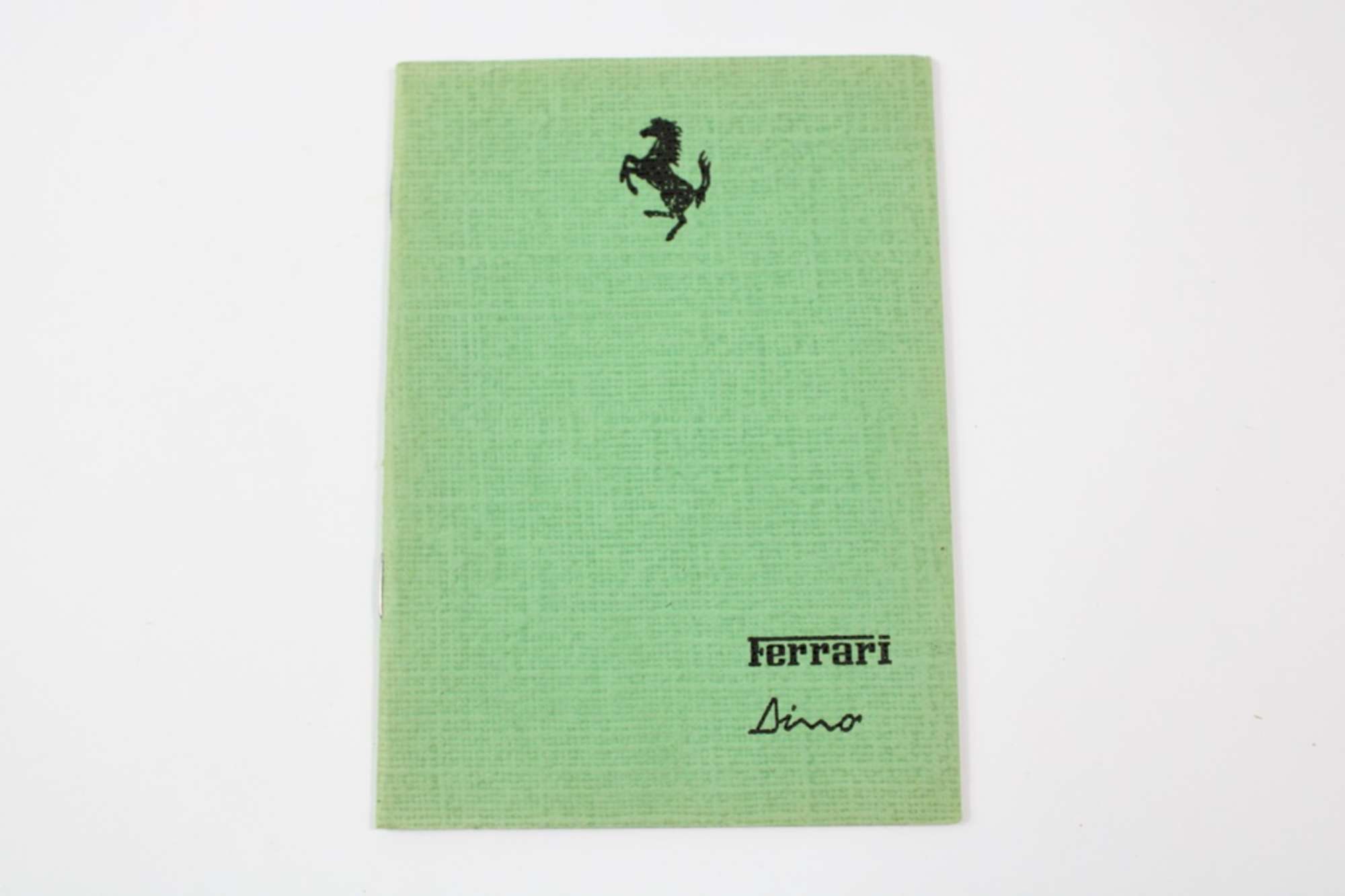 1972 Ferrari 246 Dino GT GTS Complete Handbook Manual Pouch -Auction Lot