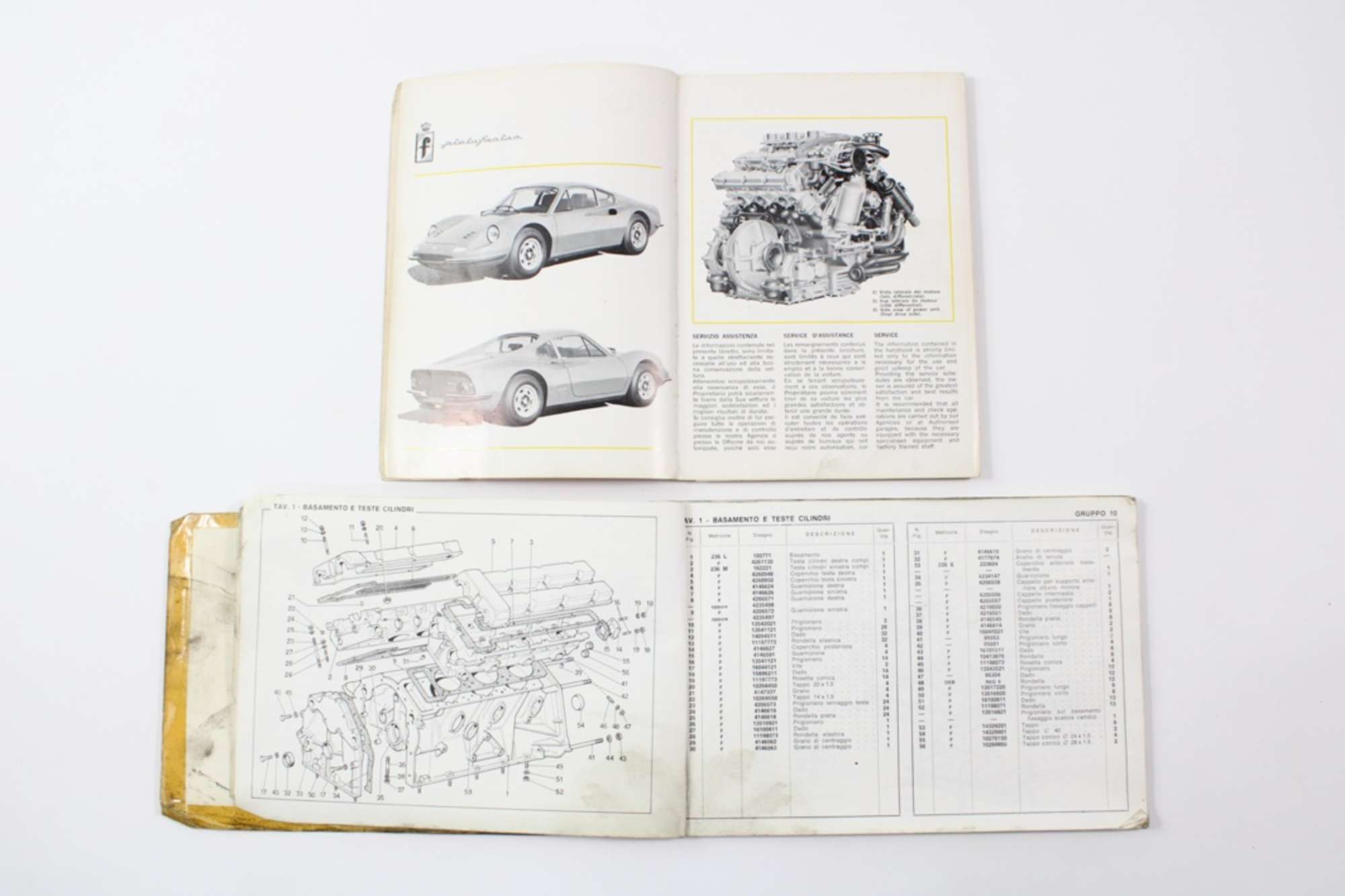 1972 Ferrari 246 Dino GT GTS Complete Handbook Manual Pouch -Auction Lot