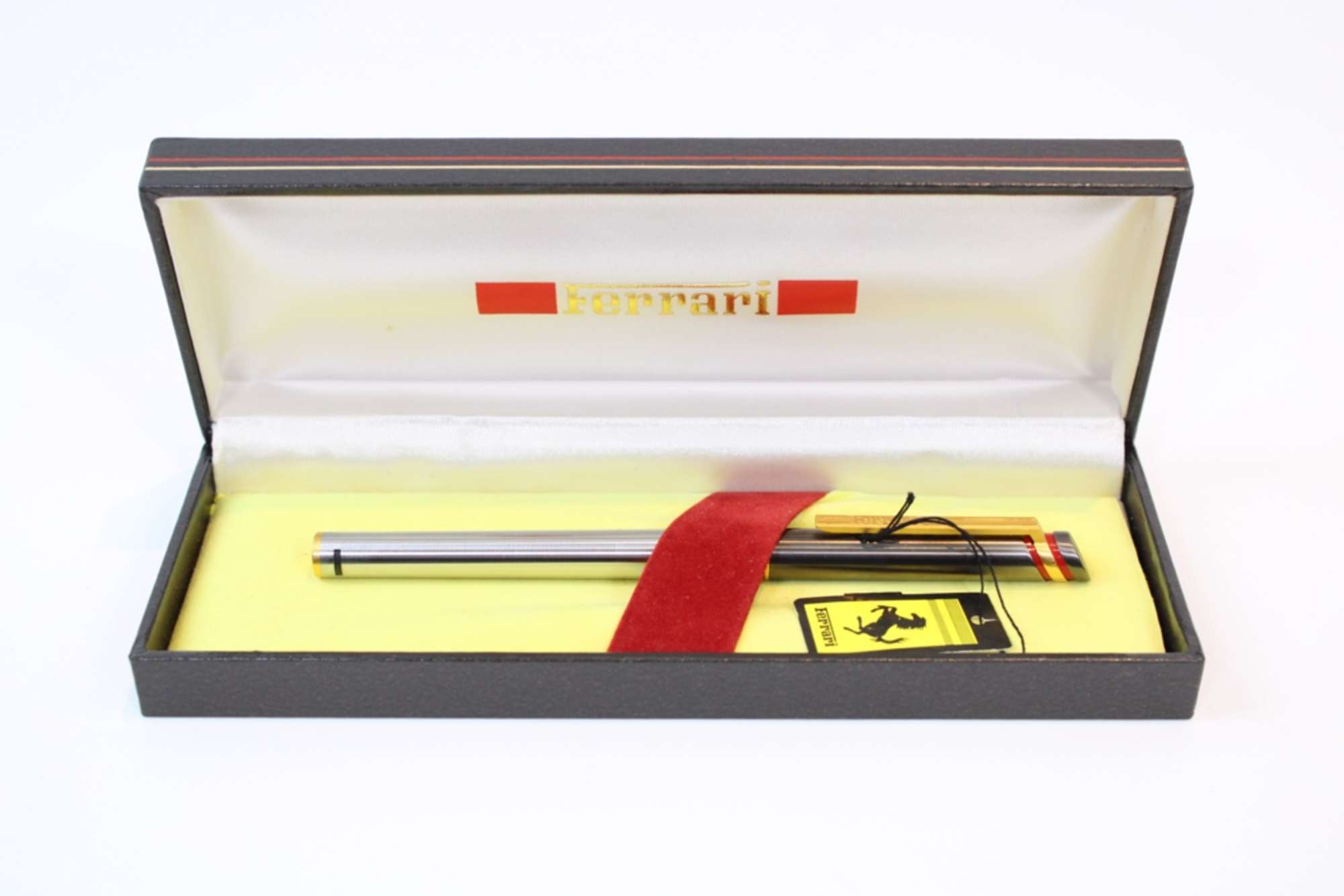 1980s Ferrari Formula Cartier Silver Fountain Pen Set-Sold