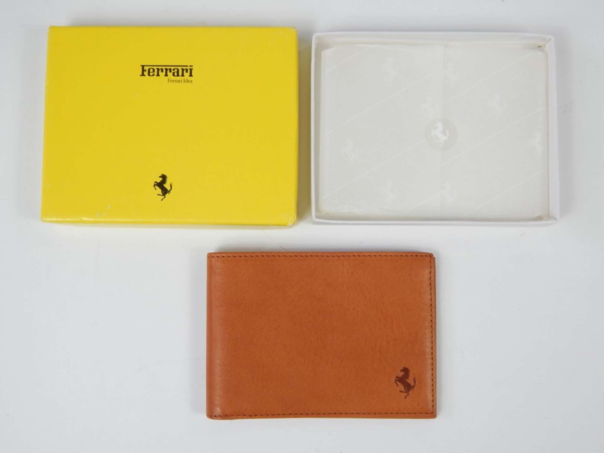 1980s Ferrari Schedoni Leather Bi-fold Credit Card Wallet-Auction Lot