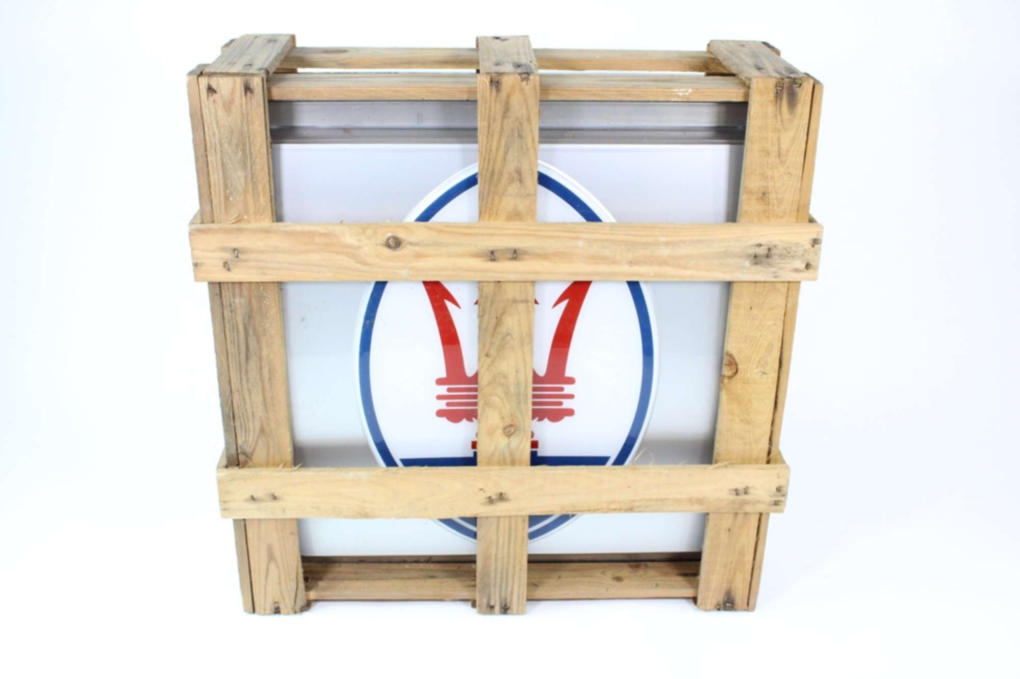 New Old-Stock 1970s Maserati Illuminated Service Sign in its-Auction Lot