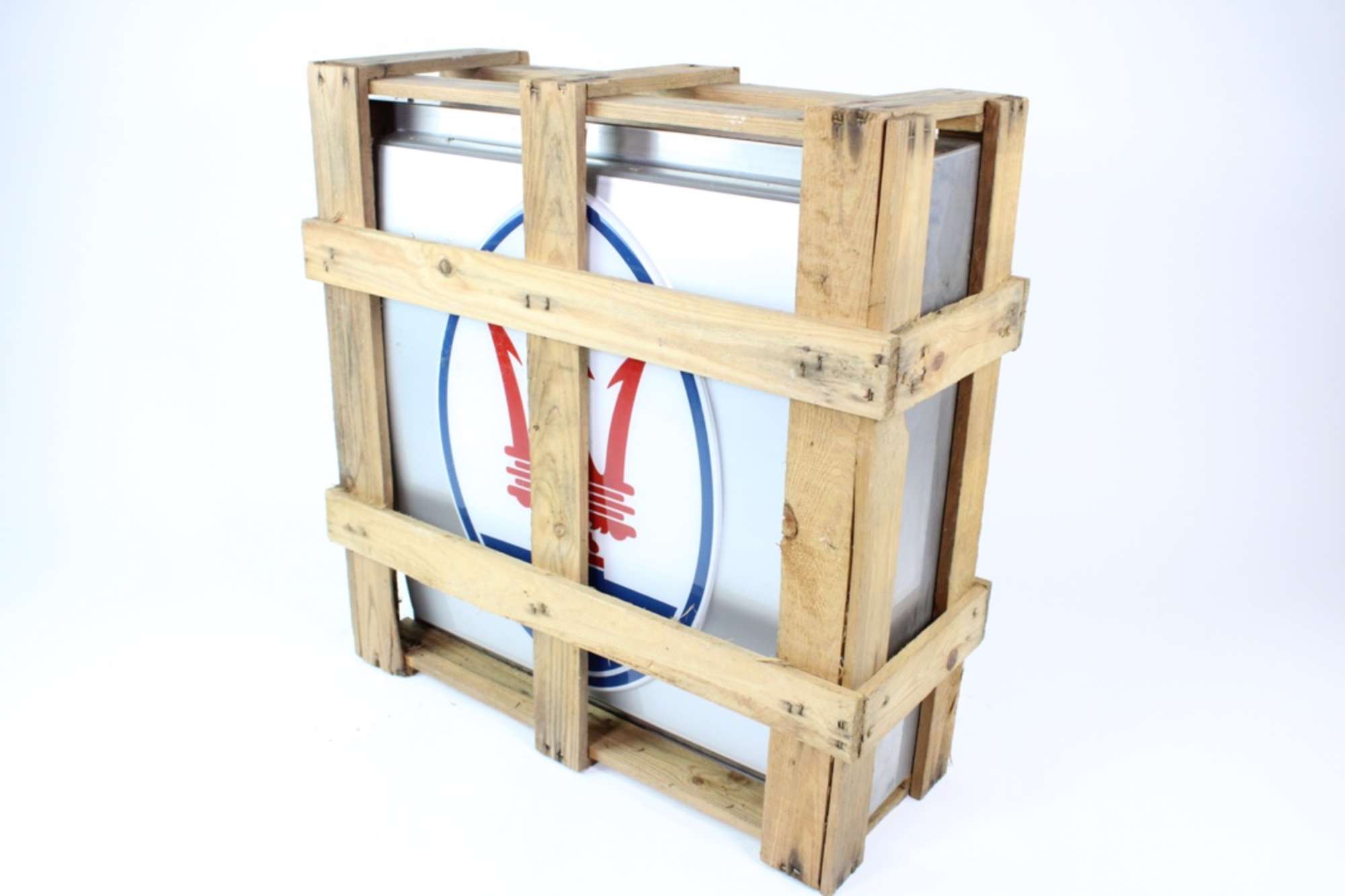 New Old-Stock 1970s Maserati Illuminated Service Sign in its-Auction Lot