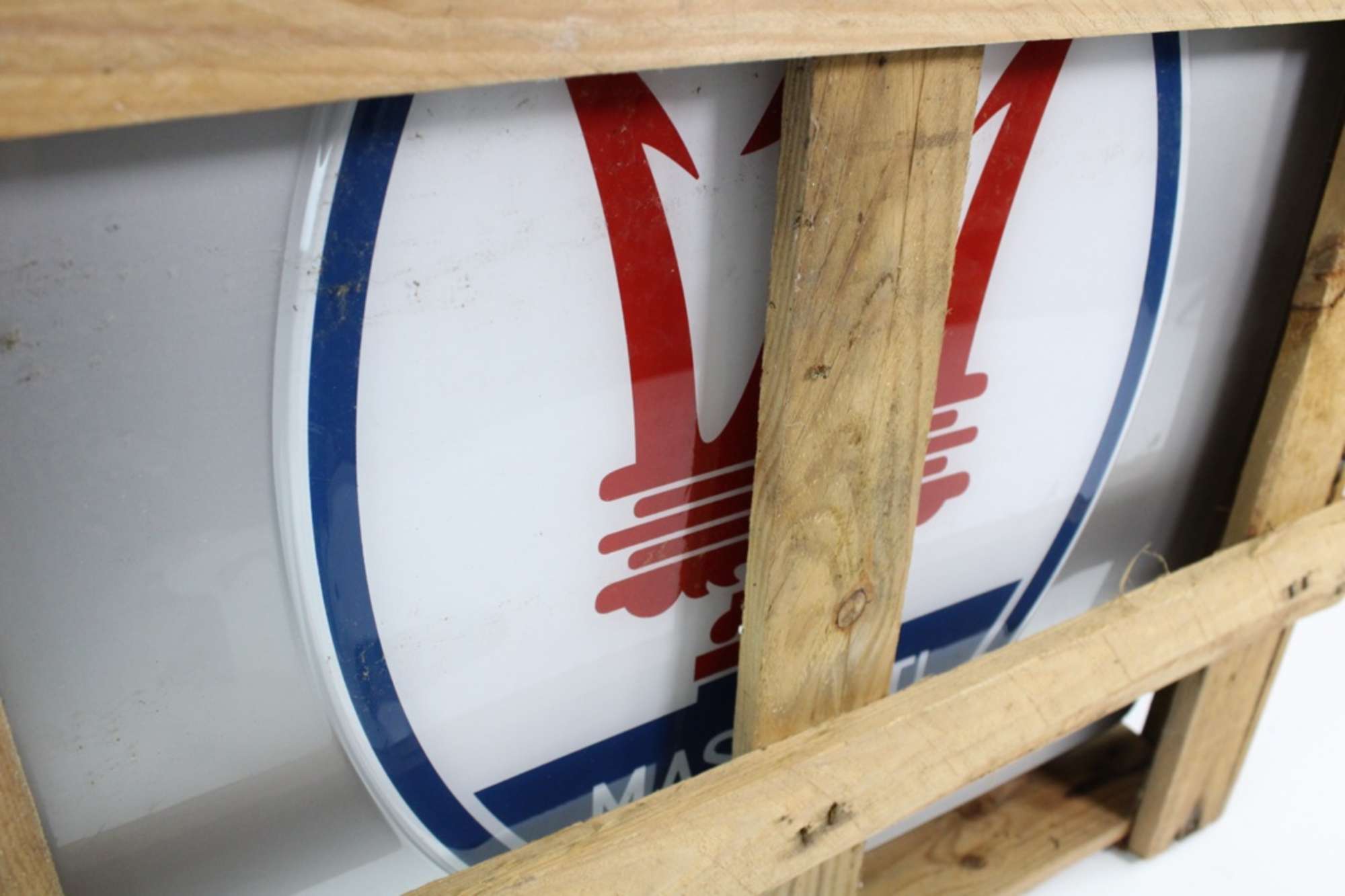 New Old-Stock 1970s Maserati Illuminated Service Sign in its-Auction Lot