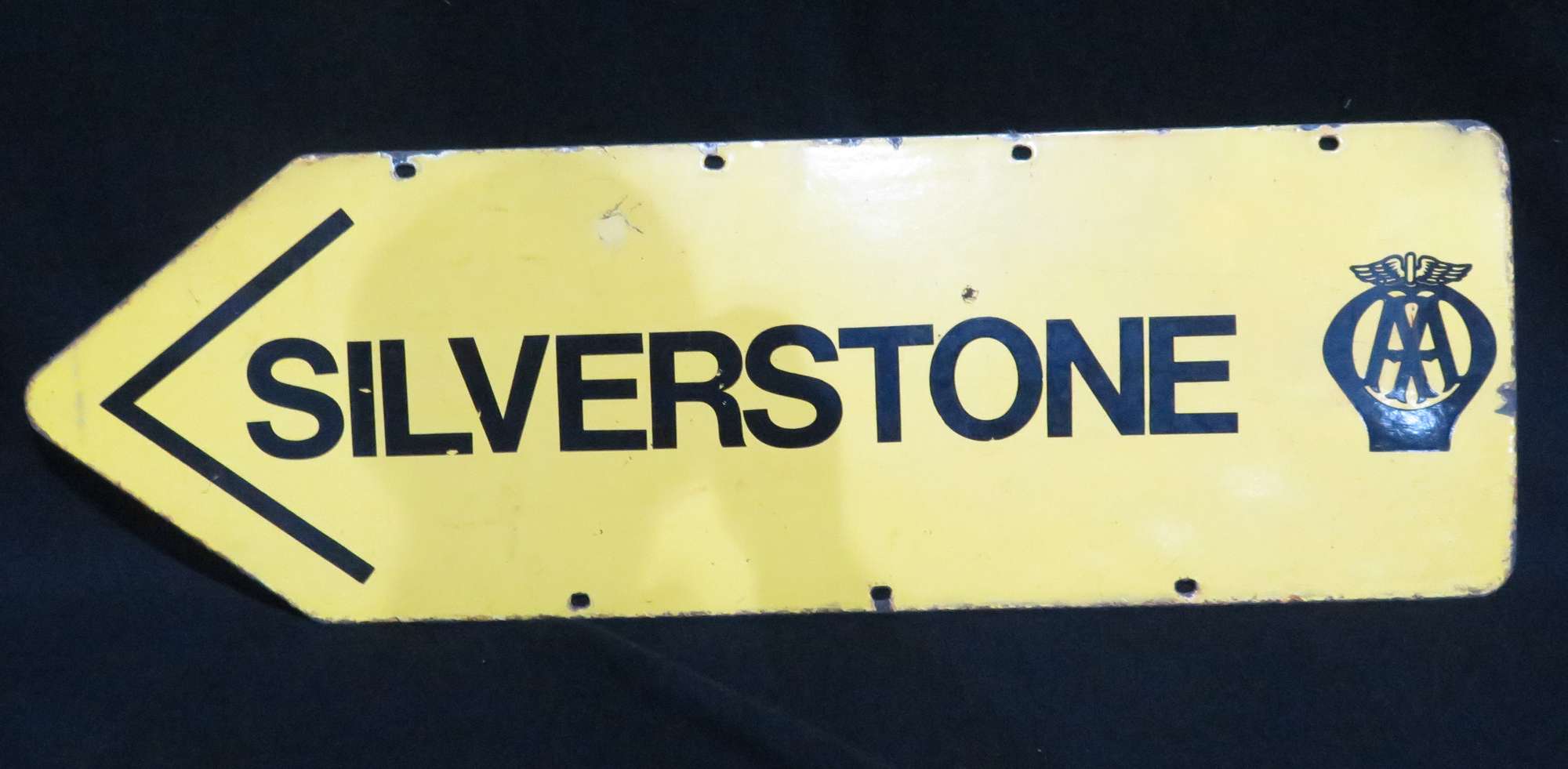 Original AA Silverstone Enamelled Steel Sign -Sold
