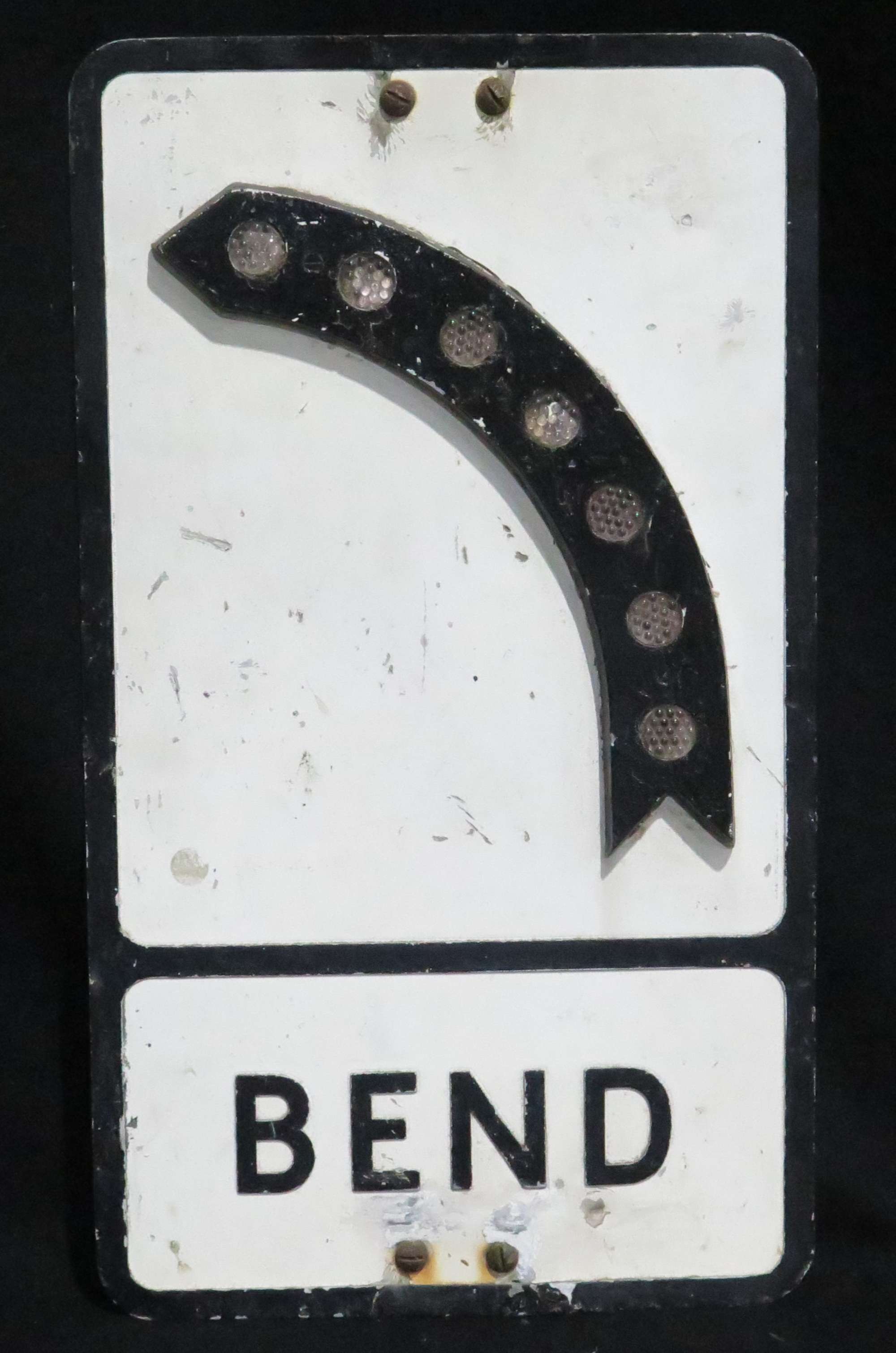 Original Bend Cast Aluminium Post Sign-Sold