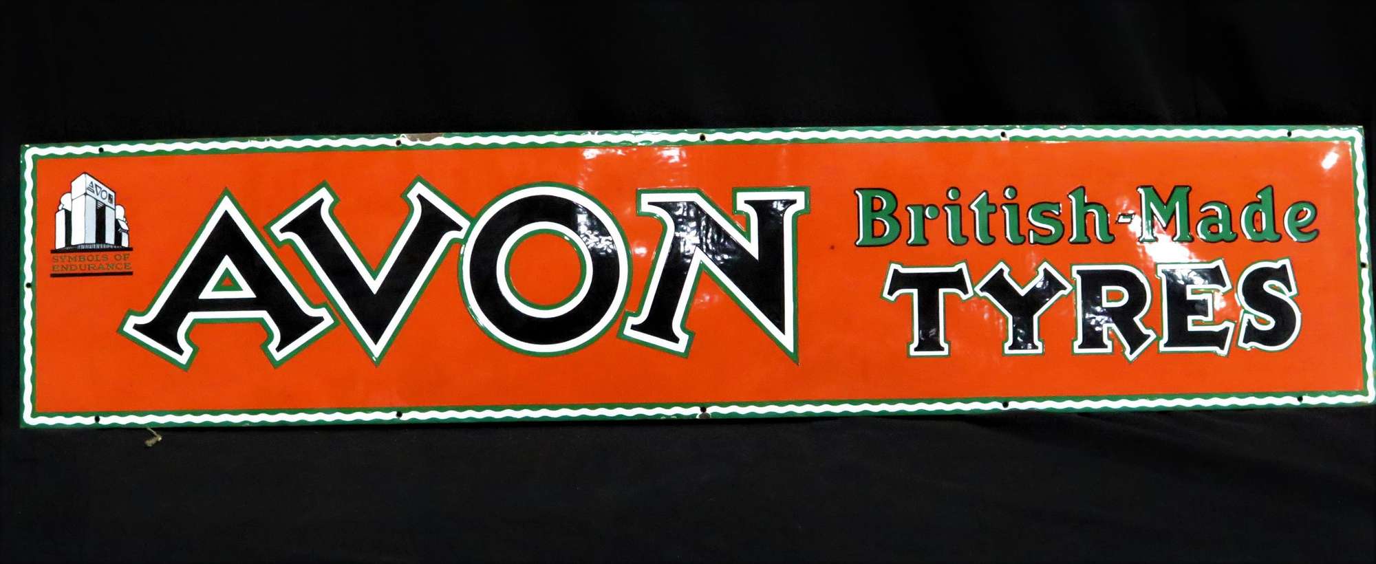 Original Avon Tyres Enamelled Steel Sign-Sold