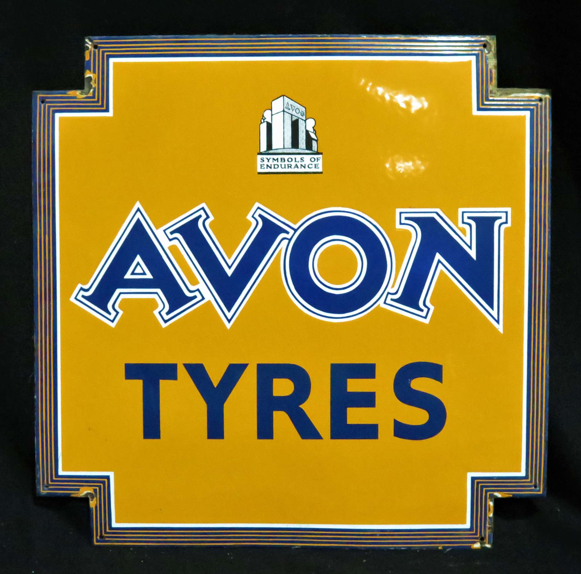 Original Avon Tyres Enamelled Steel Sign-Sold