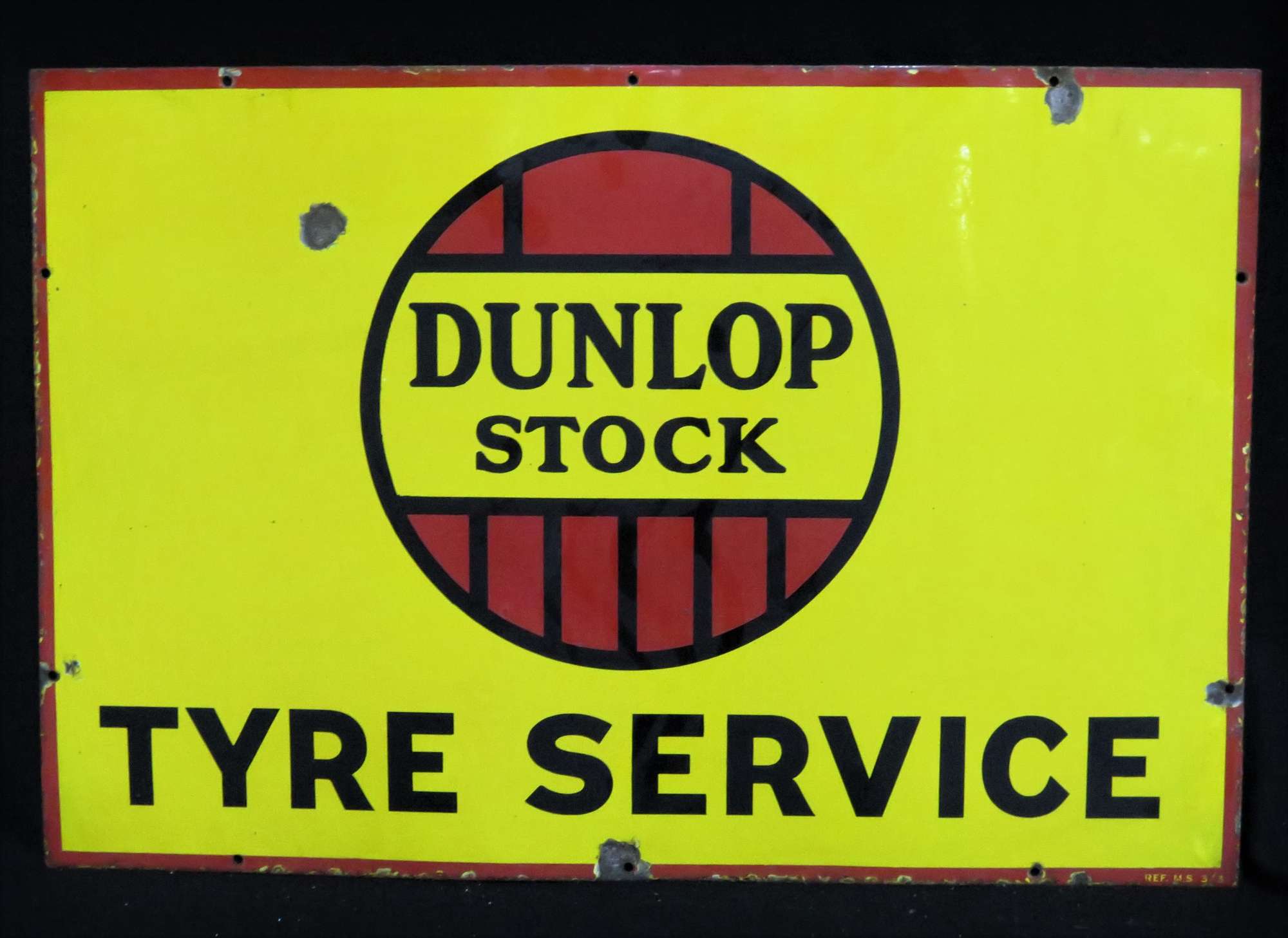 Original Dunlop Stock Enamelled Steel Sign-Sold