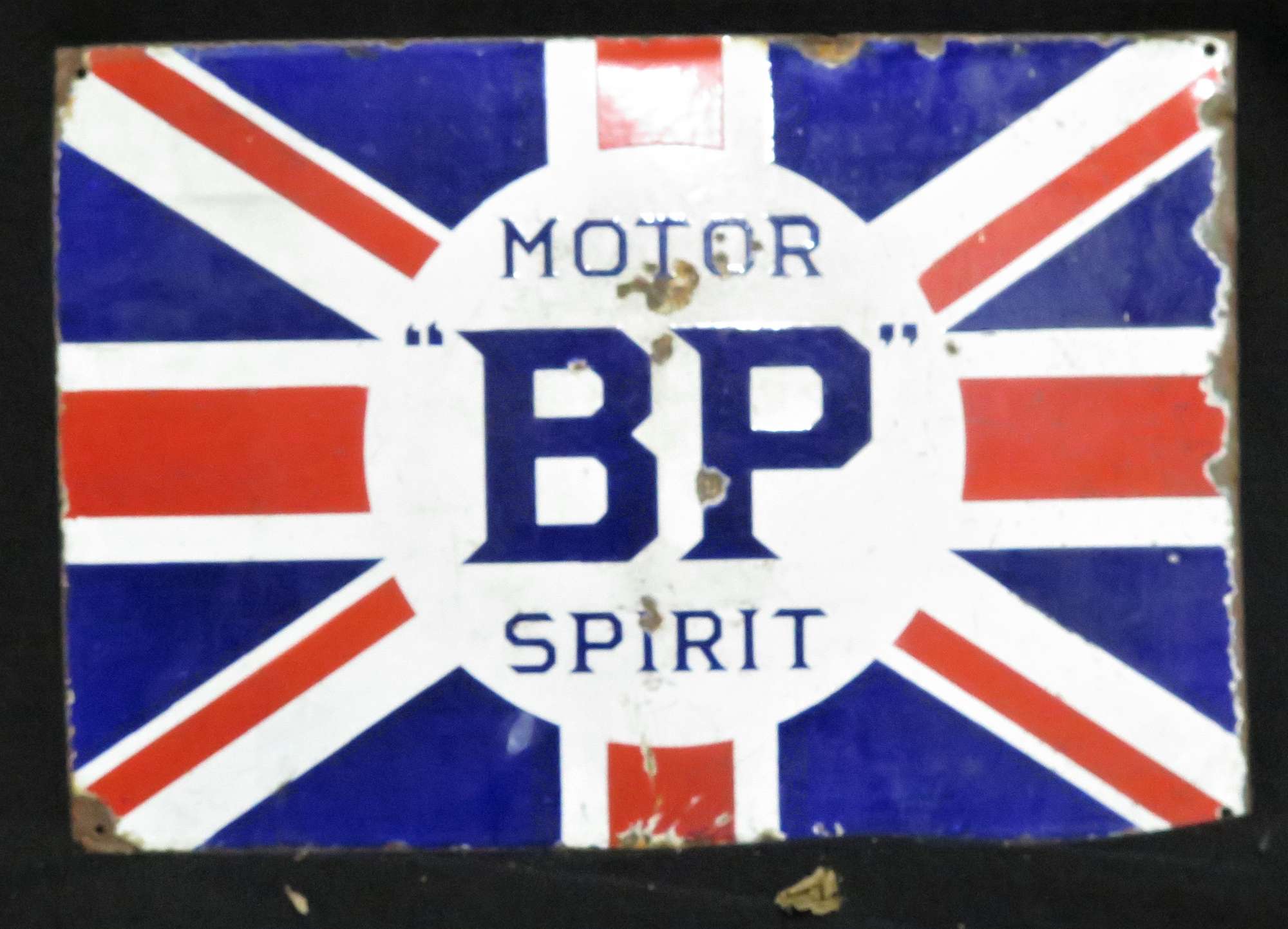 Original BP Motor Spirit Enamelled Steel Sign-Sold