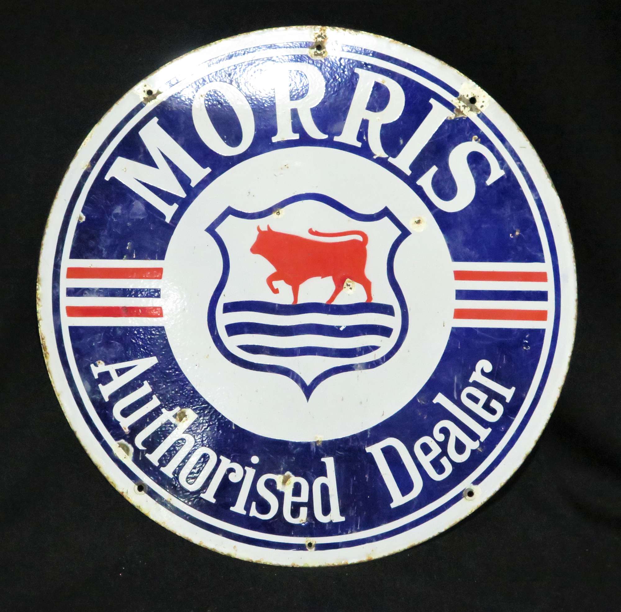 Original Double-Sided Morris Dealer Enamelled Steel Sign-Sold