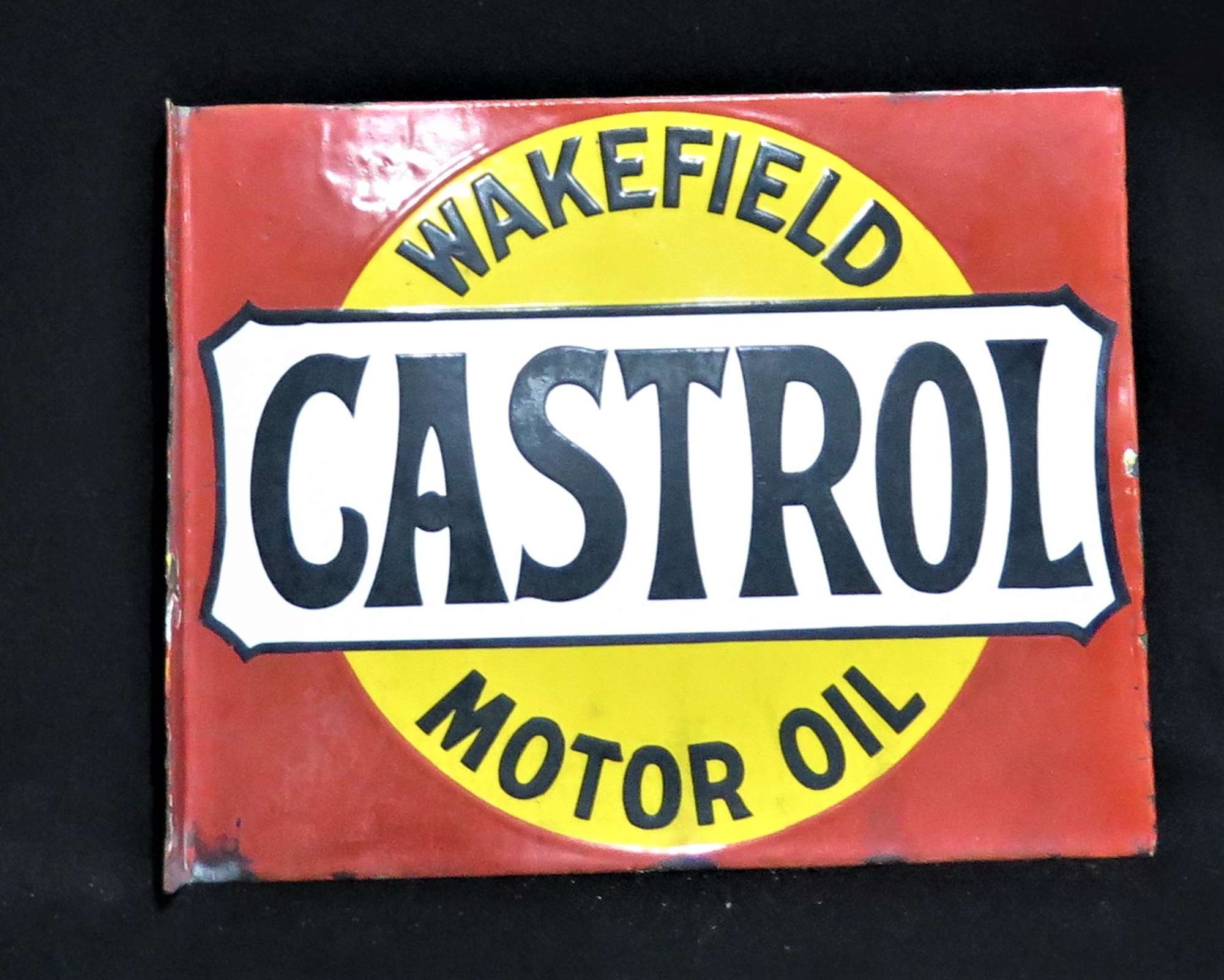 Original Wakefied Castrol Enamelled Steel Sign-Sold