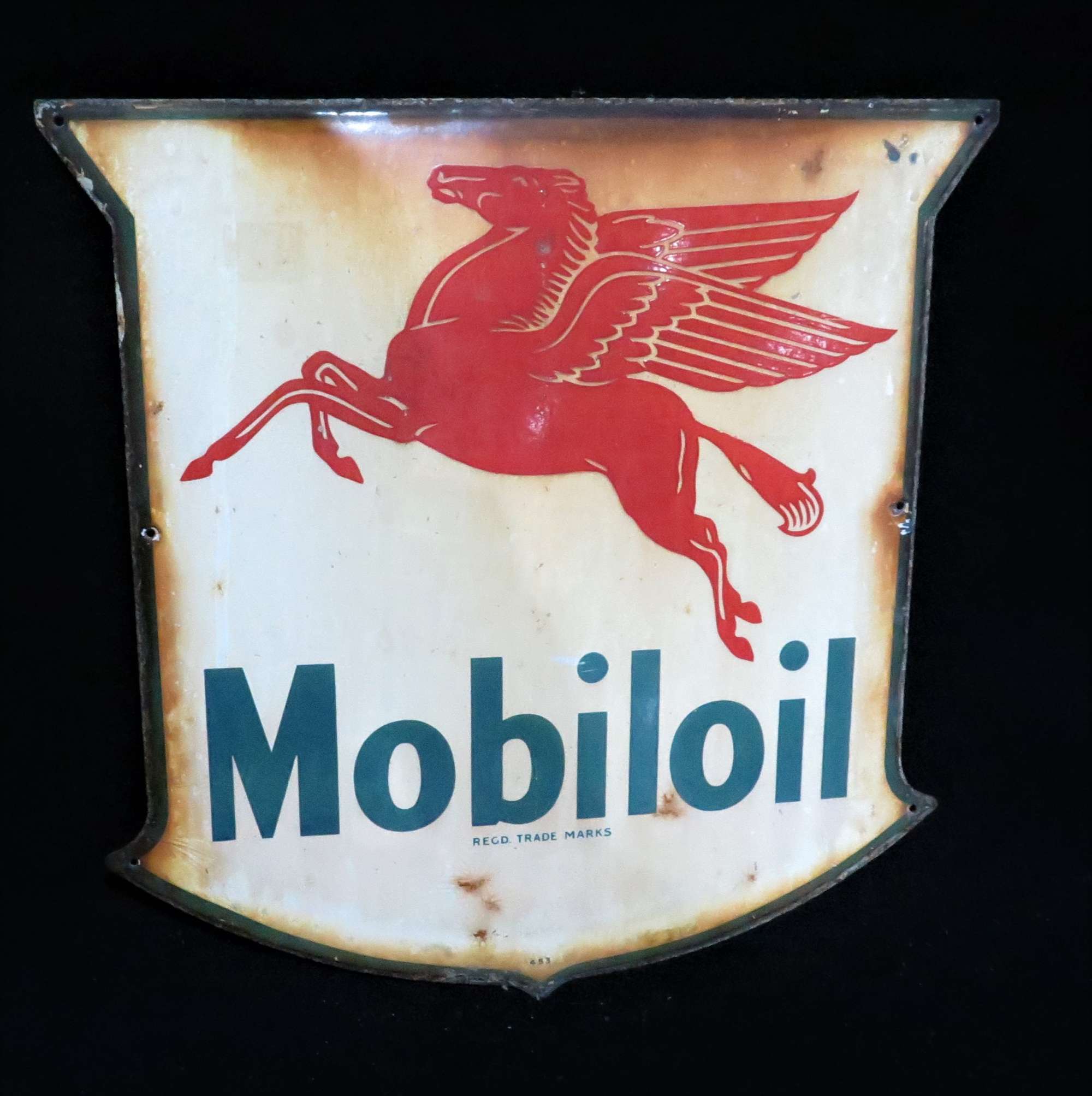 Original Mobiloil Enamelled Steel Sign-Sold