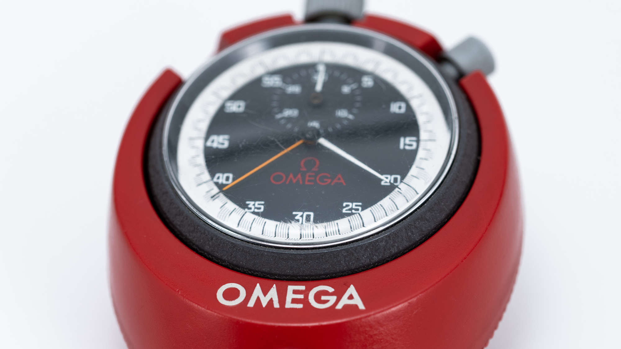 Omega Stopwatch c.1969 split-seconds with desirable case mou-Sold