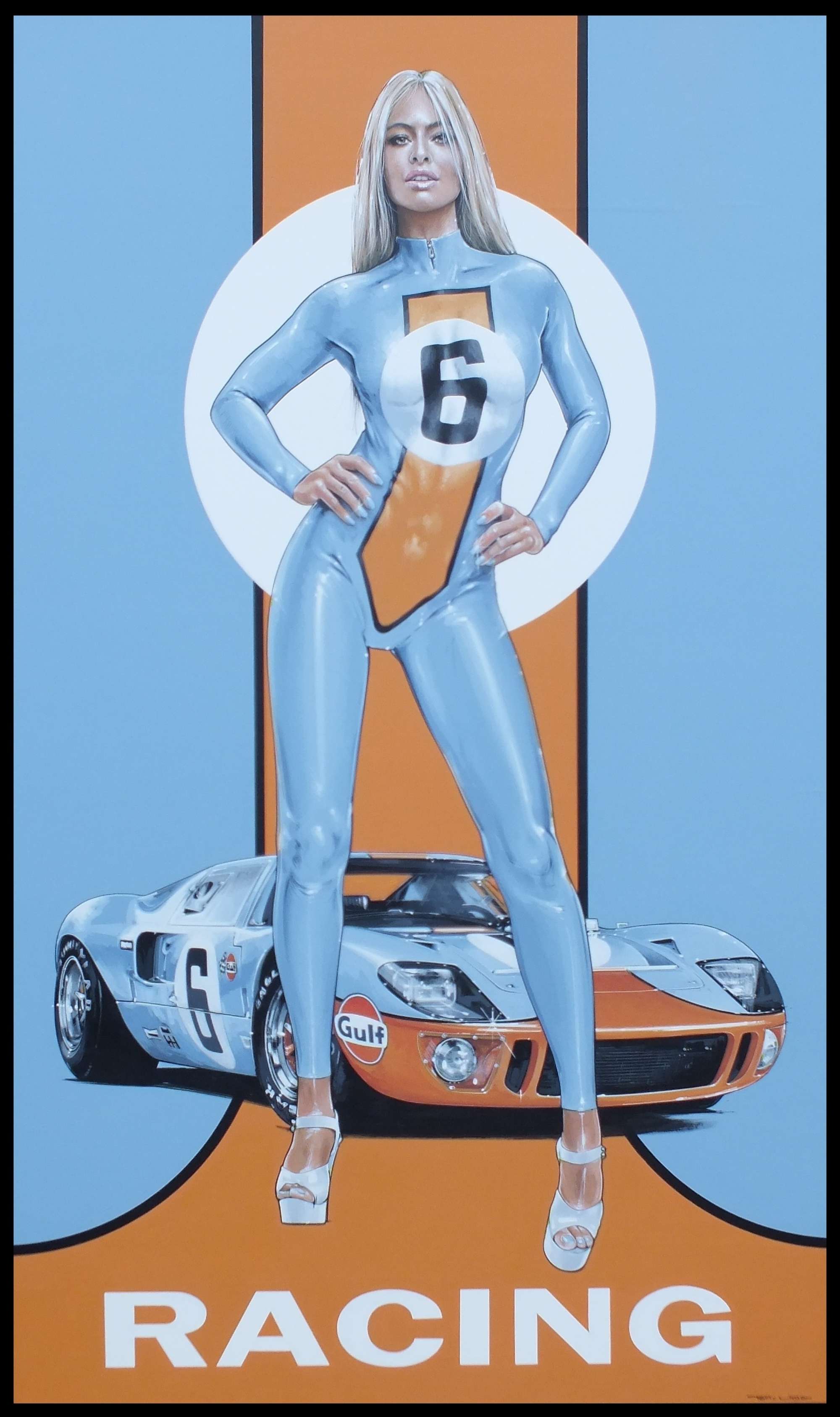 GT 40 Pin Up Girl by Tony Upson-Sold
