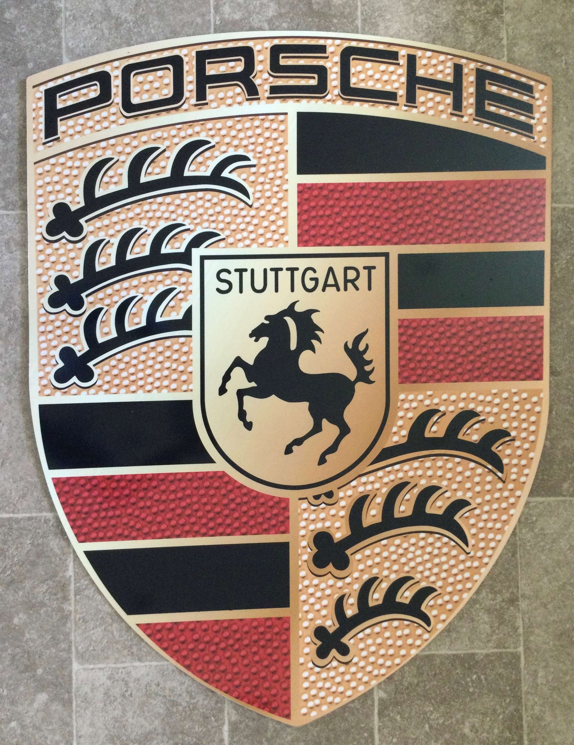 Porsche Dealer-Type Wall or Garage Shield -Sold