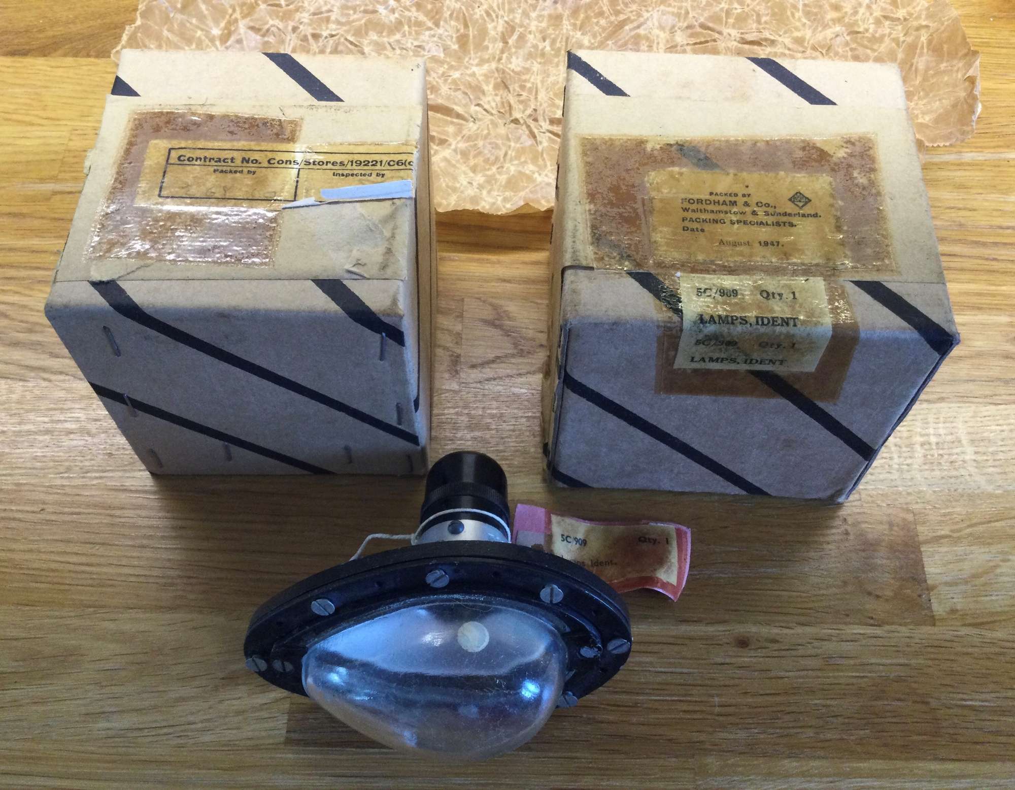 A WWII Spitfire or Hurricane Glass Identification (I.D.) Lam-Sold