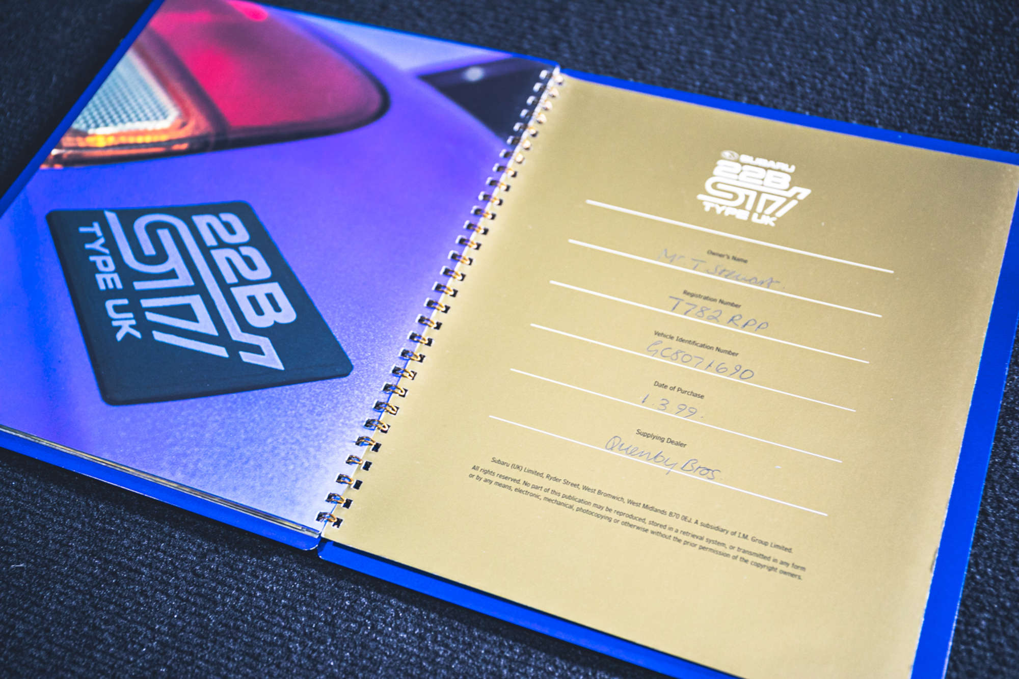 1999 Subaru 22B-STi Type UK-Sold