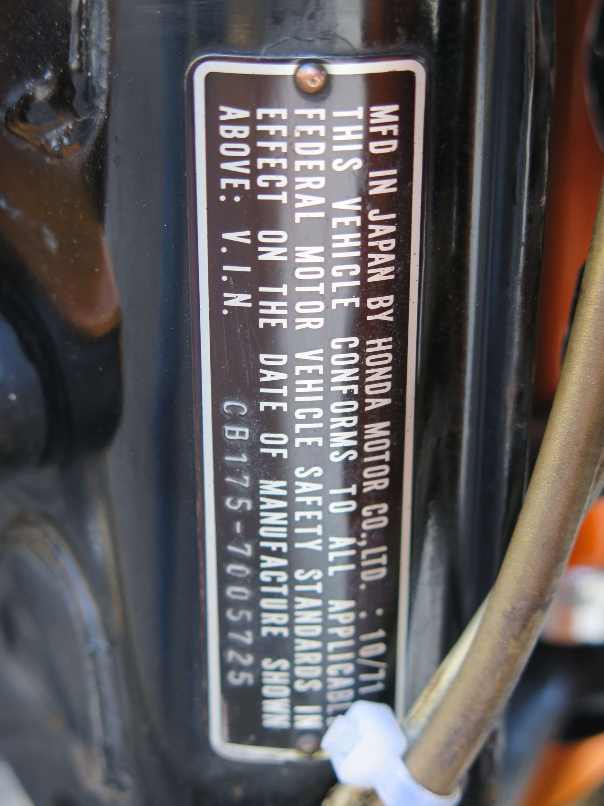 1972 Honda CB175-K6 Super Sport-Sold