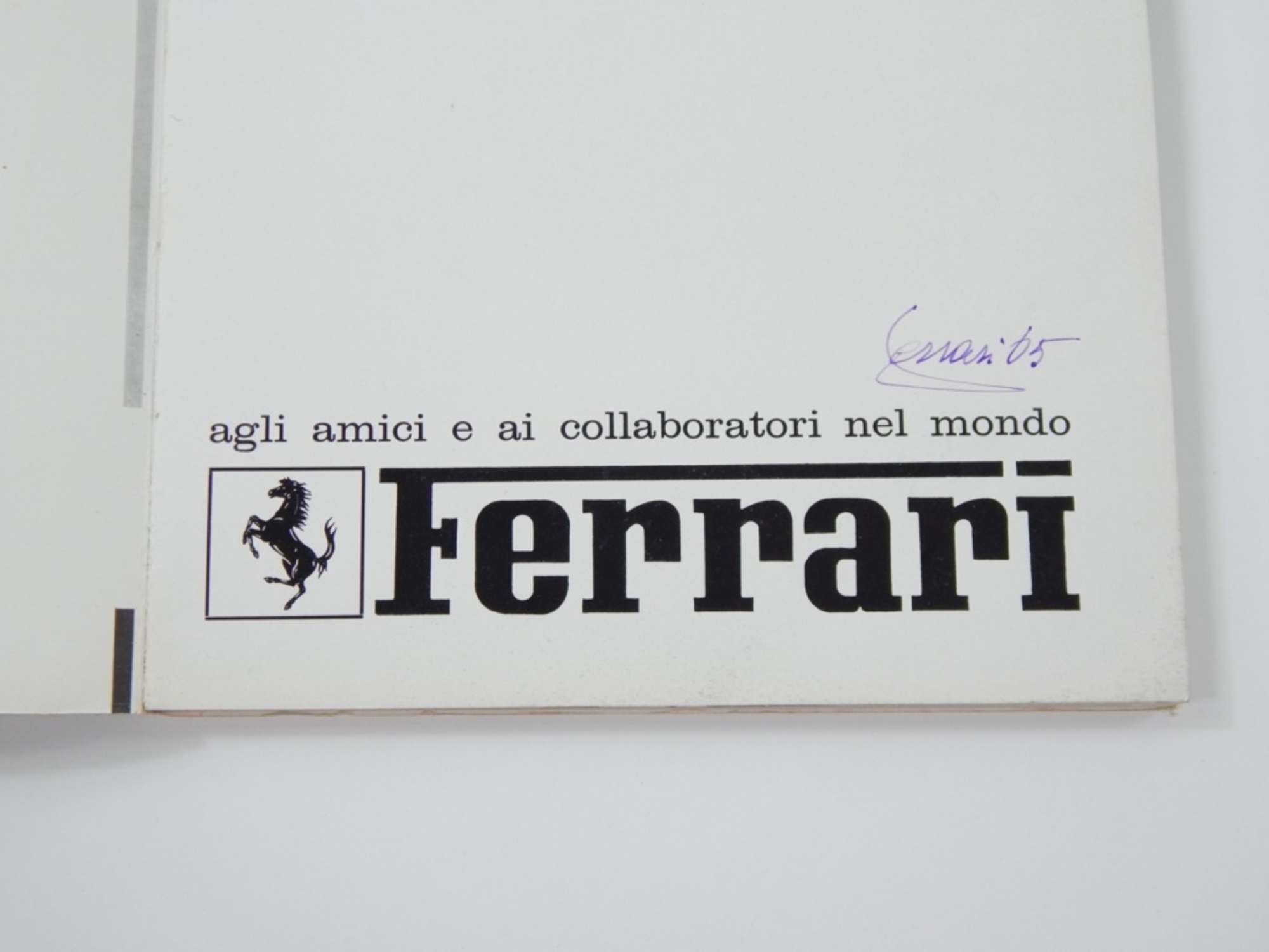 1964 Ferrari Yearbook Signed by Enzo Ferrari-Auction Lot