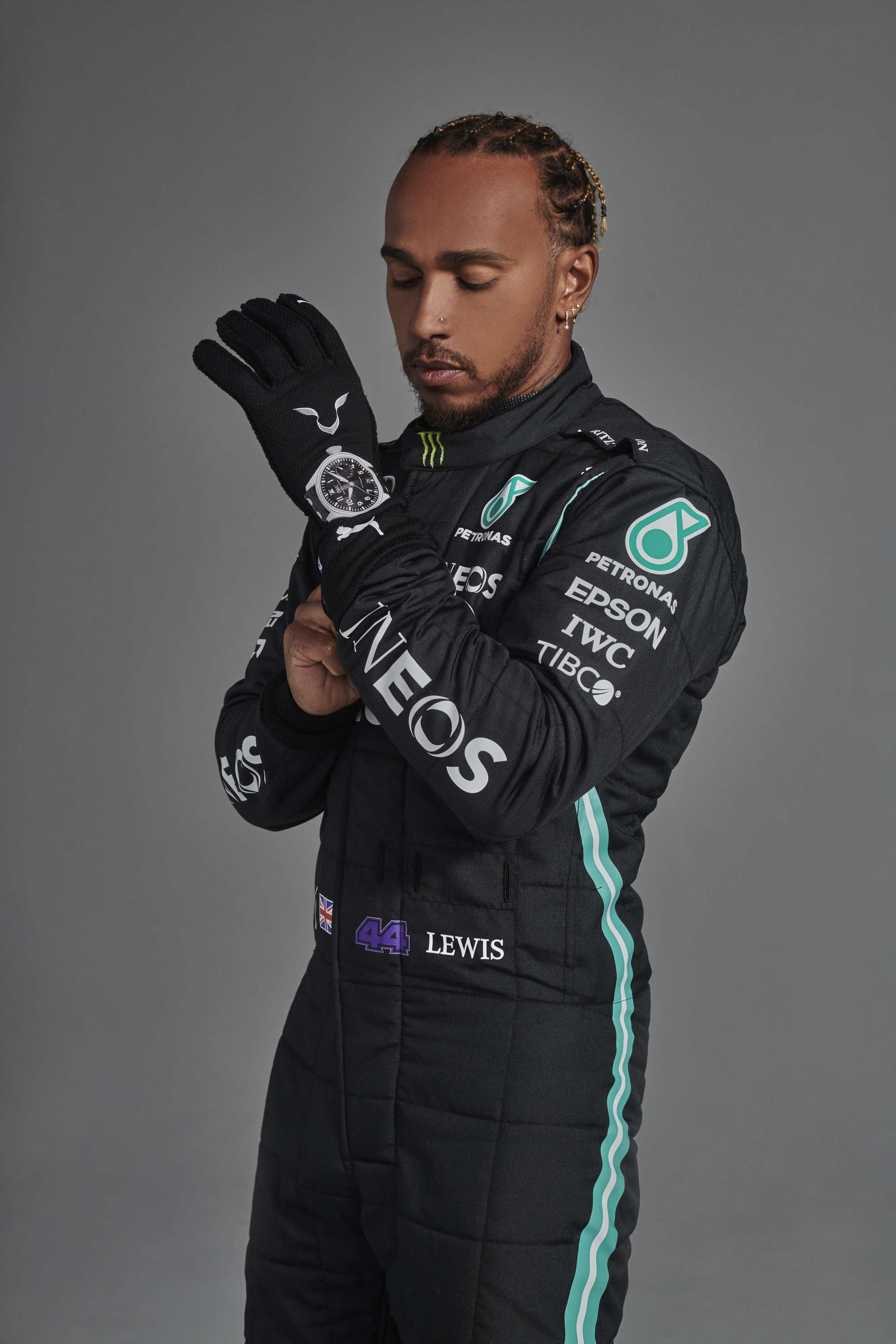 Charity Lot: A Pair of Used Driver's Gloves Signed by Lewis -Sold