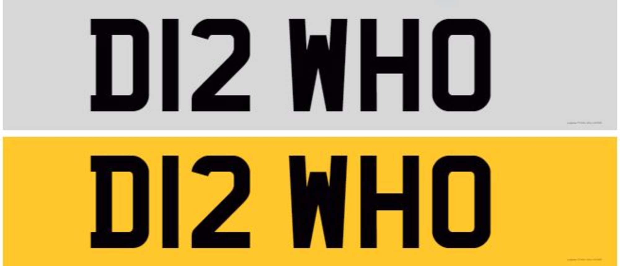 Registration Number D12 WHO-Sold